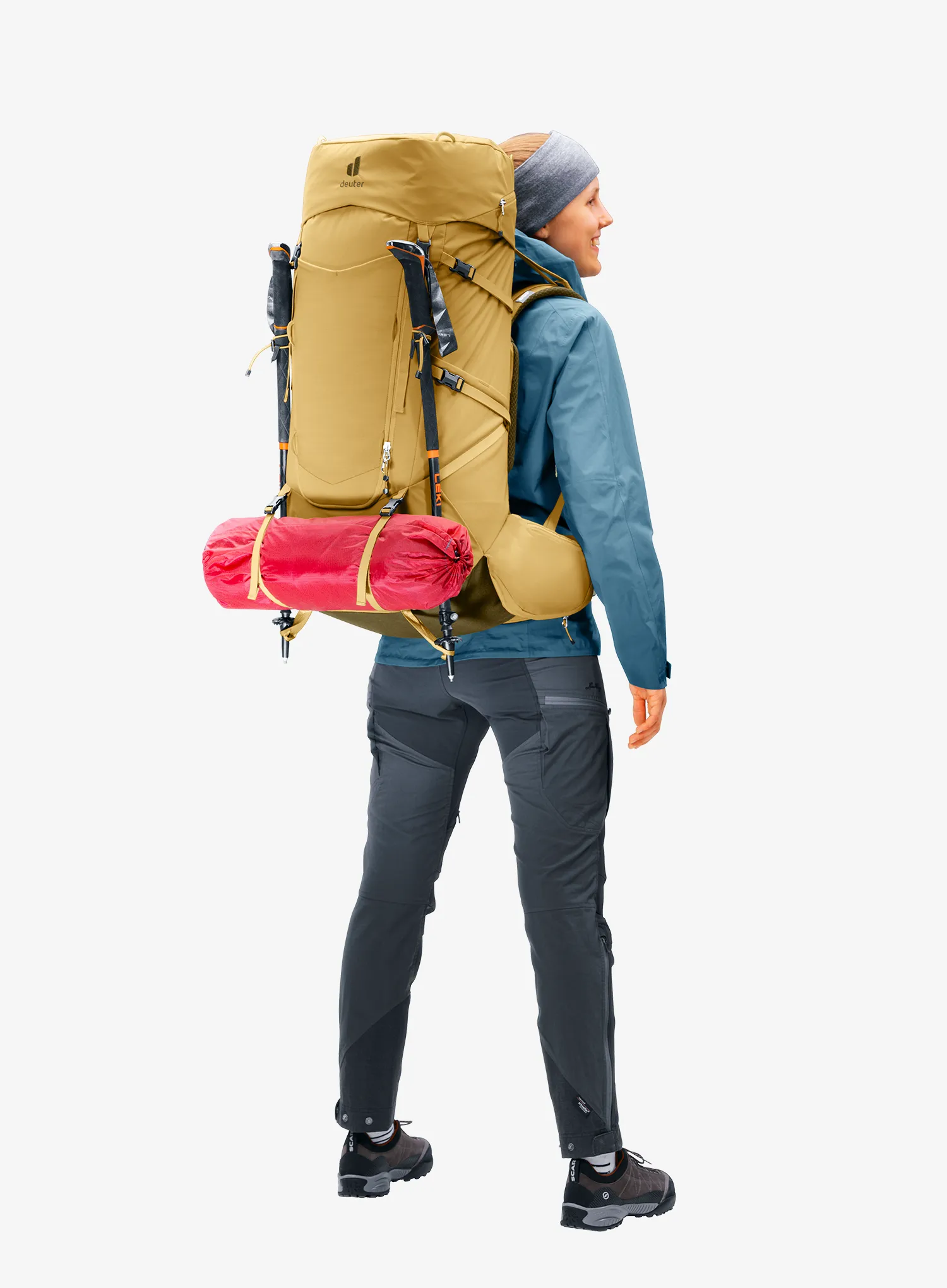 Dámský batoh Deuter Aircontact Core 55 + 10 SL - savanna/nori