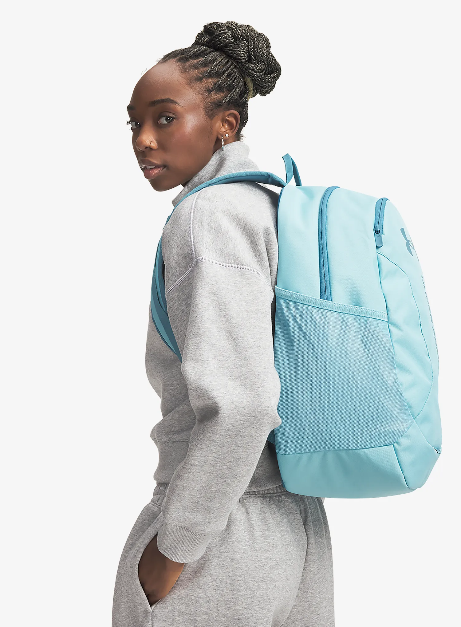 Městský batoh Under Armour Hustle Lite Backpack - blue haze/boundless blue