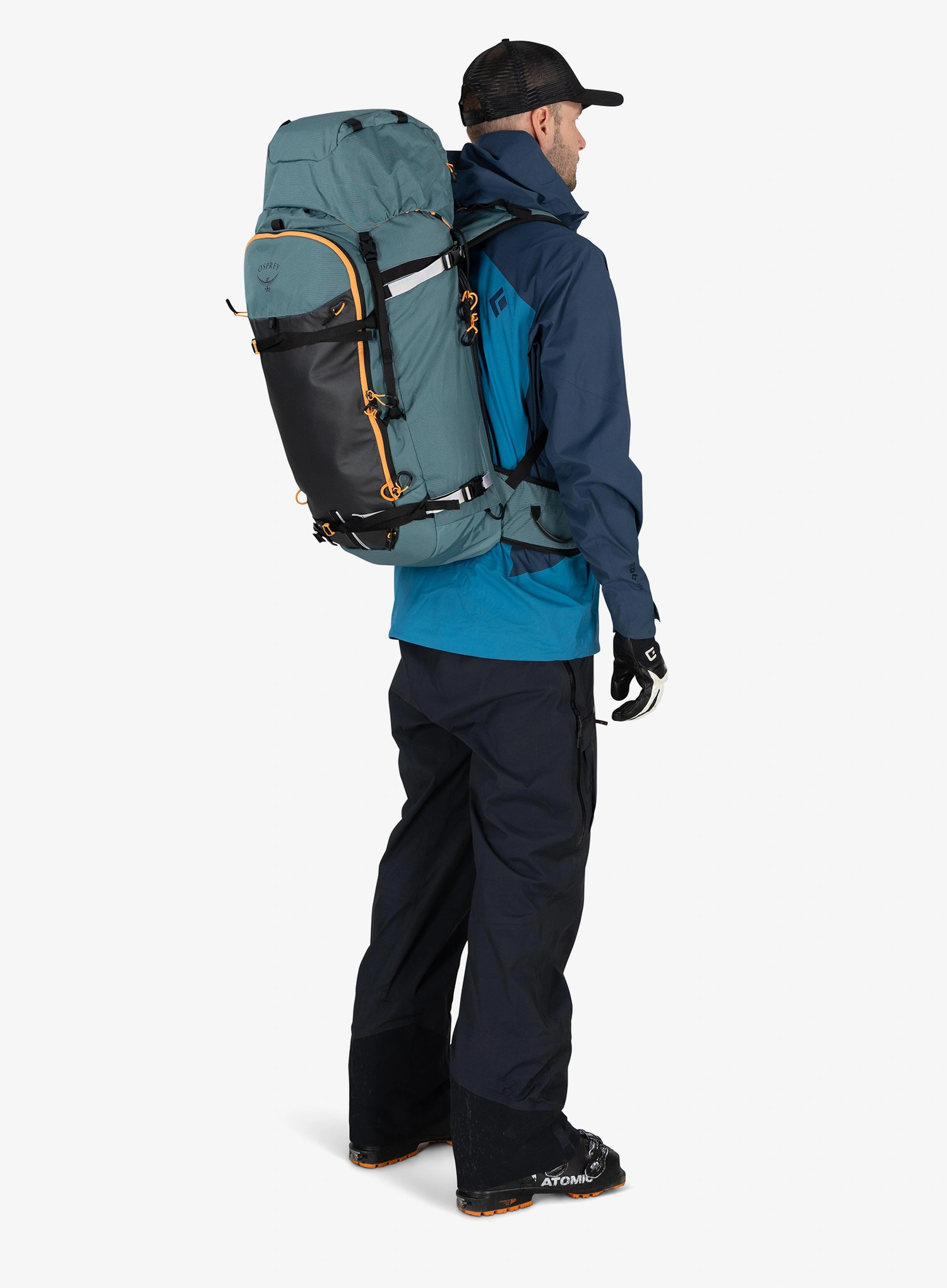 Skialpový batoh Osprey Soelden 45 - cascade blue/raven black