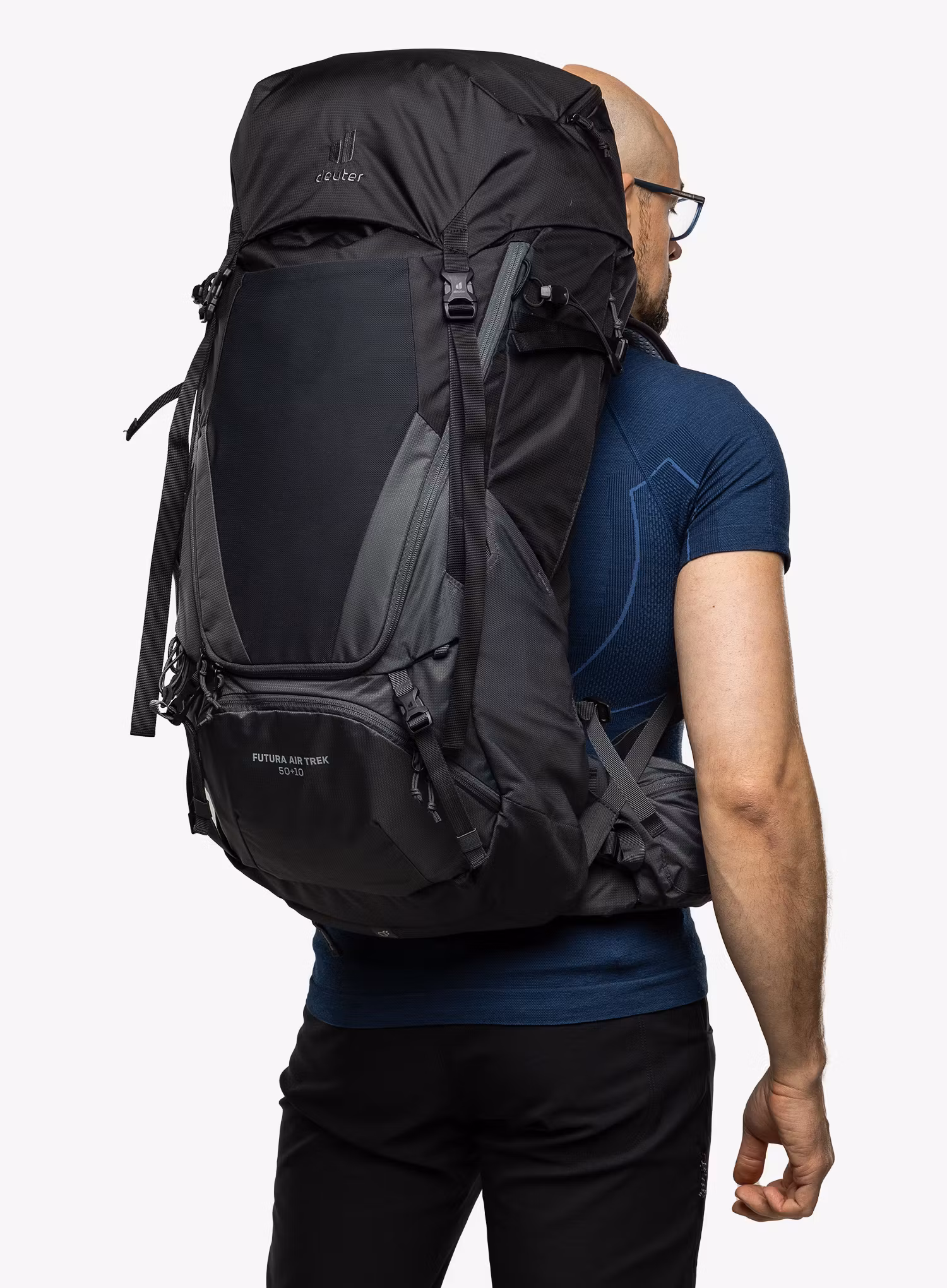 Trekingový batoh Deuter Futura Air Trek 50 + 10 - black/graphite