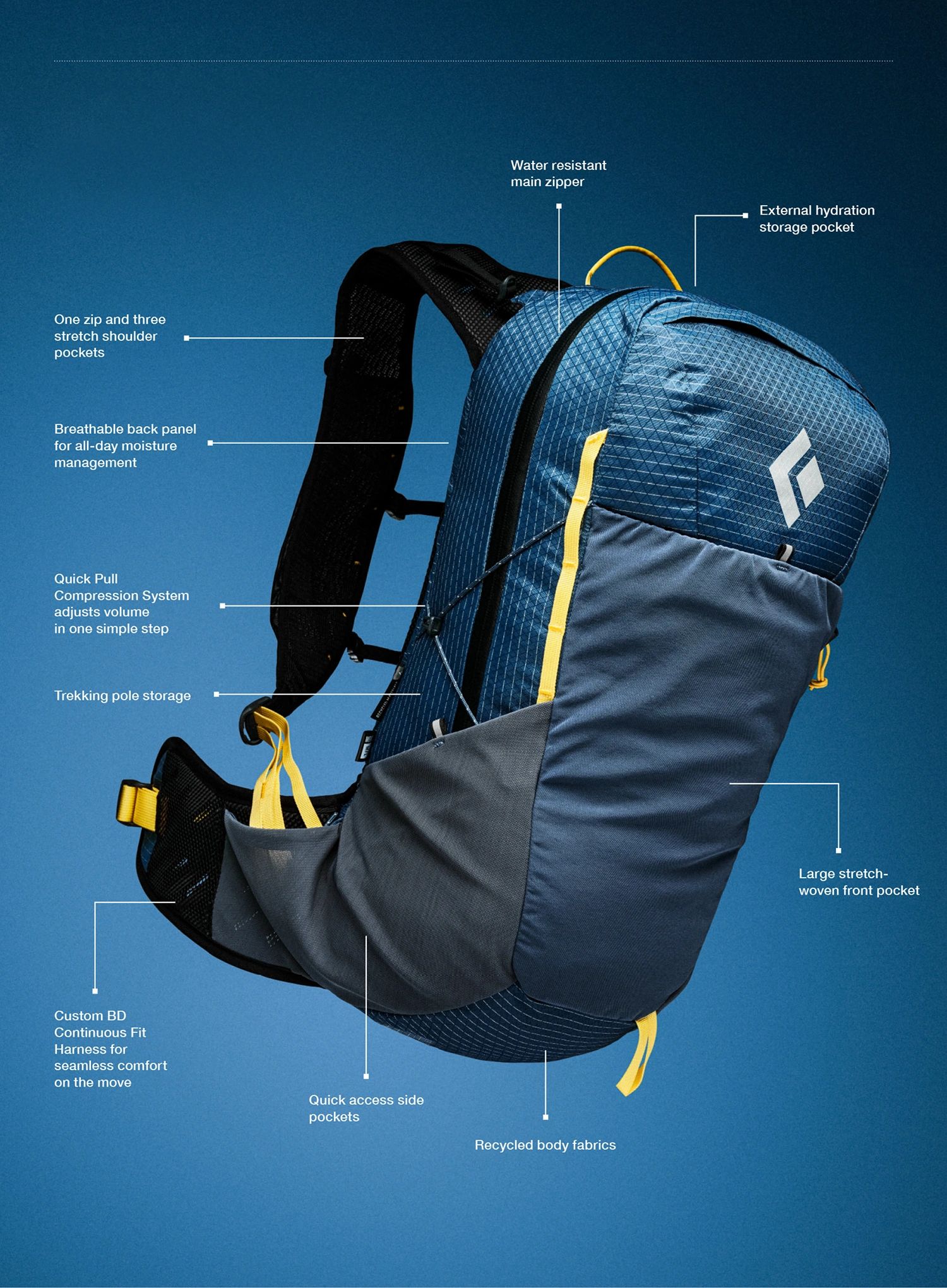 Dámský turistický batoh Black Diamond Pursuit 25 Backpack - black/black