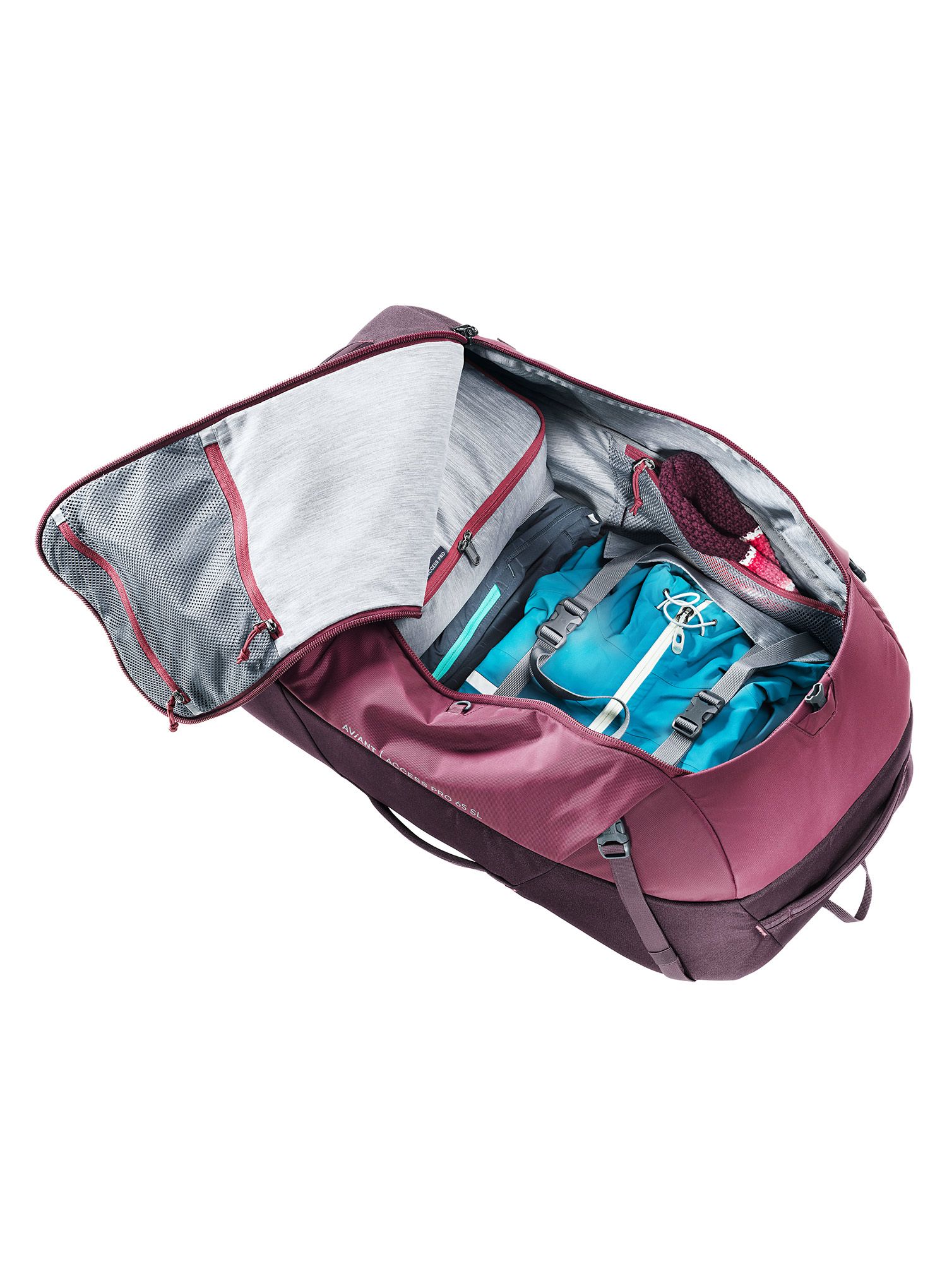 Dámský cestovní batoh Deuter Aviant Access Pro 65 SL - maron/aubergine
