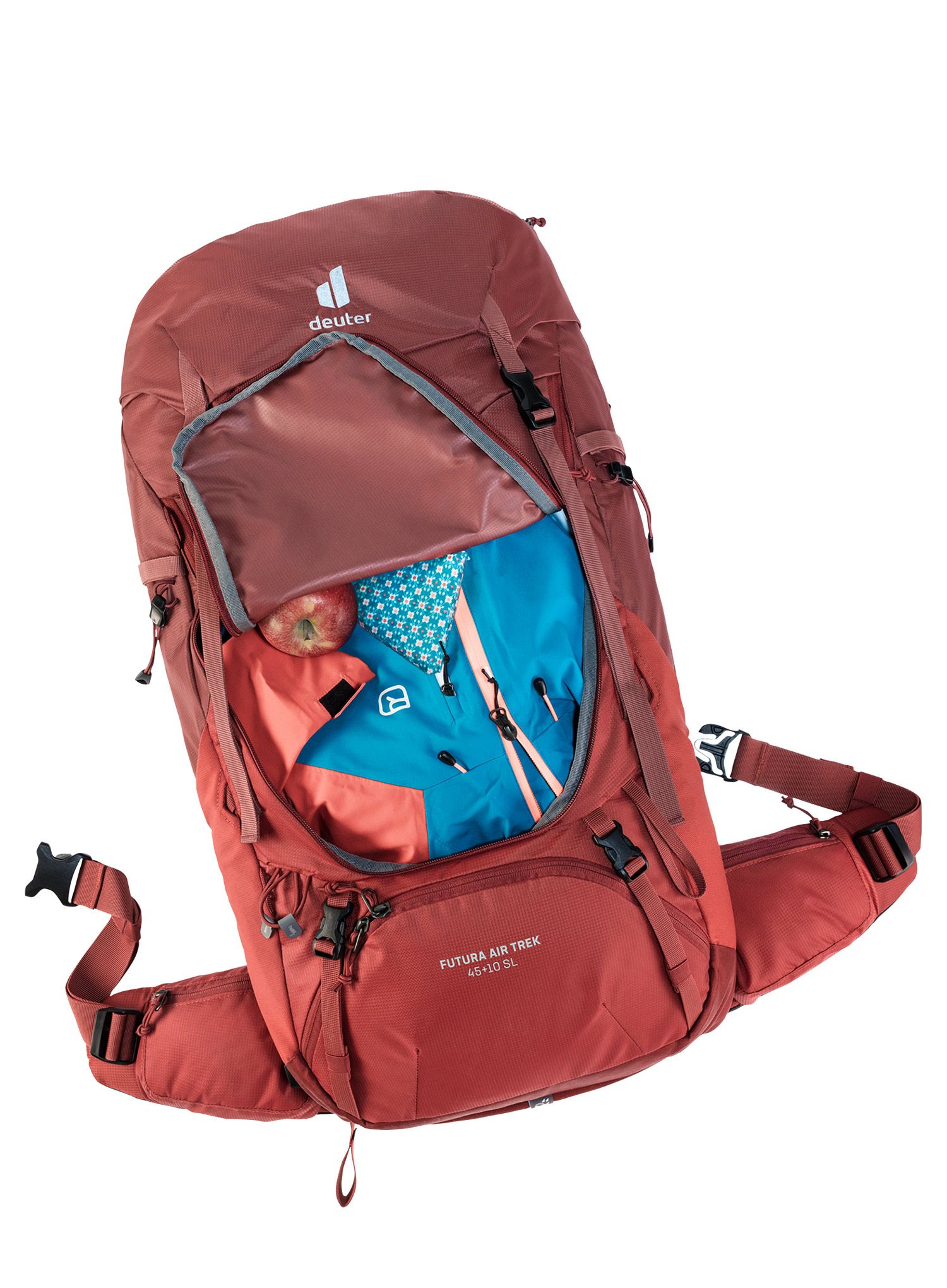 Dámský trekingový batoh Deuter Futura Air Trek 45 + 10 SL - redwood