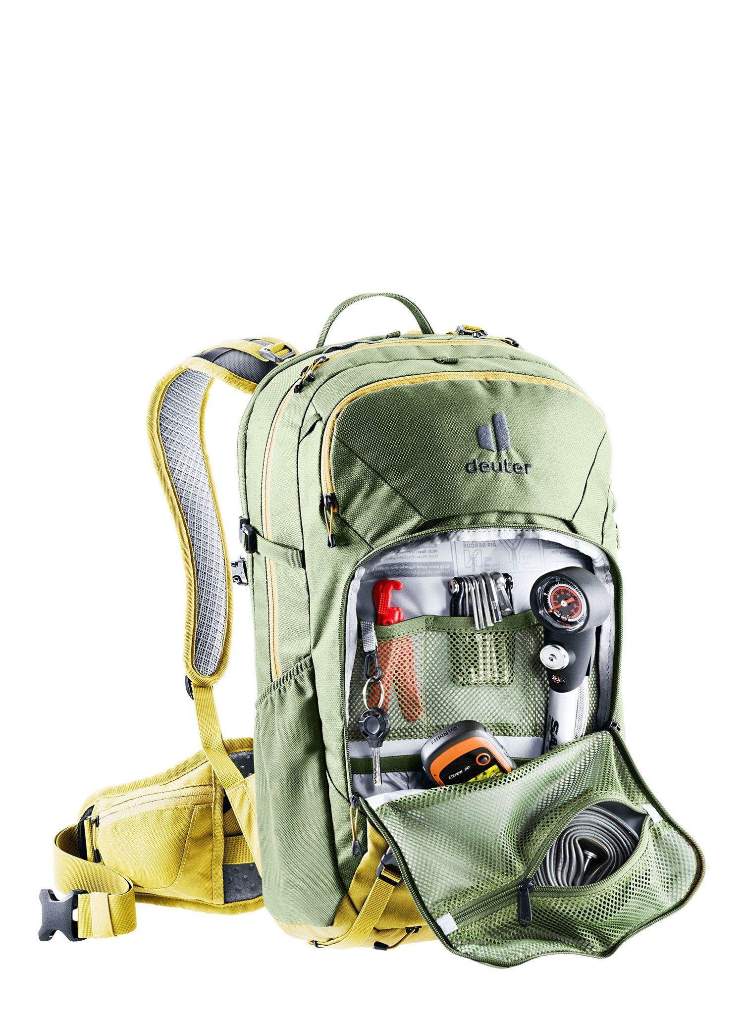 Cyklistický batoh Deuter Attack 20 - khaki/turmeric