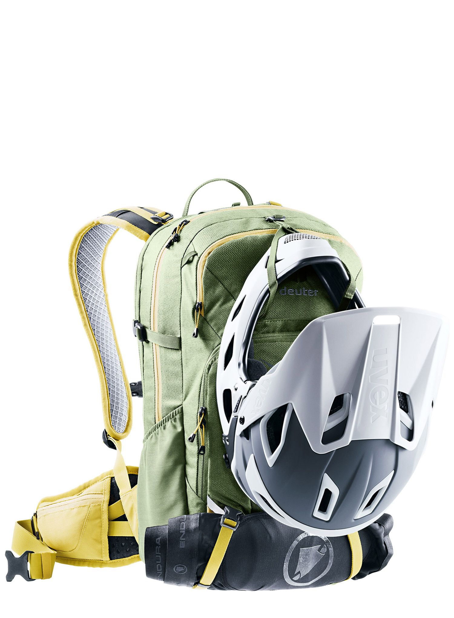 Cyklistický batoh Deuter Attack 20 - khaki/turmeric