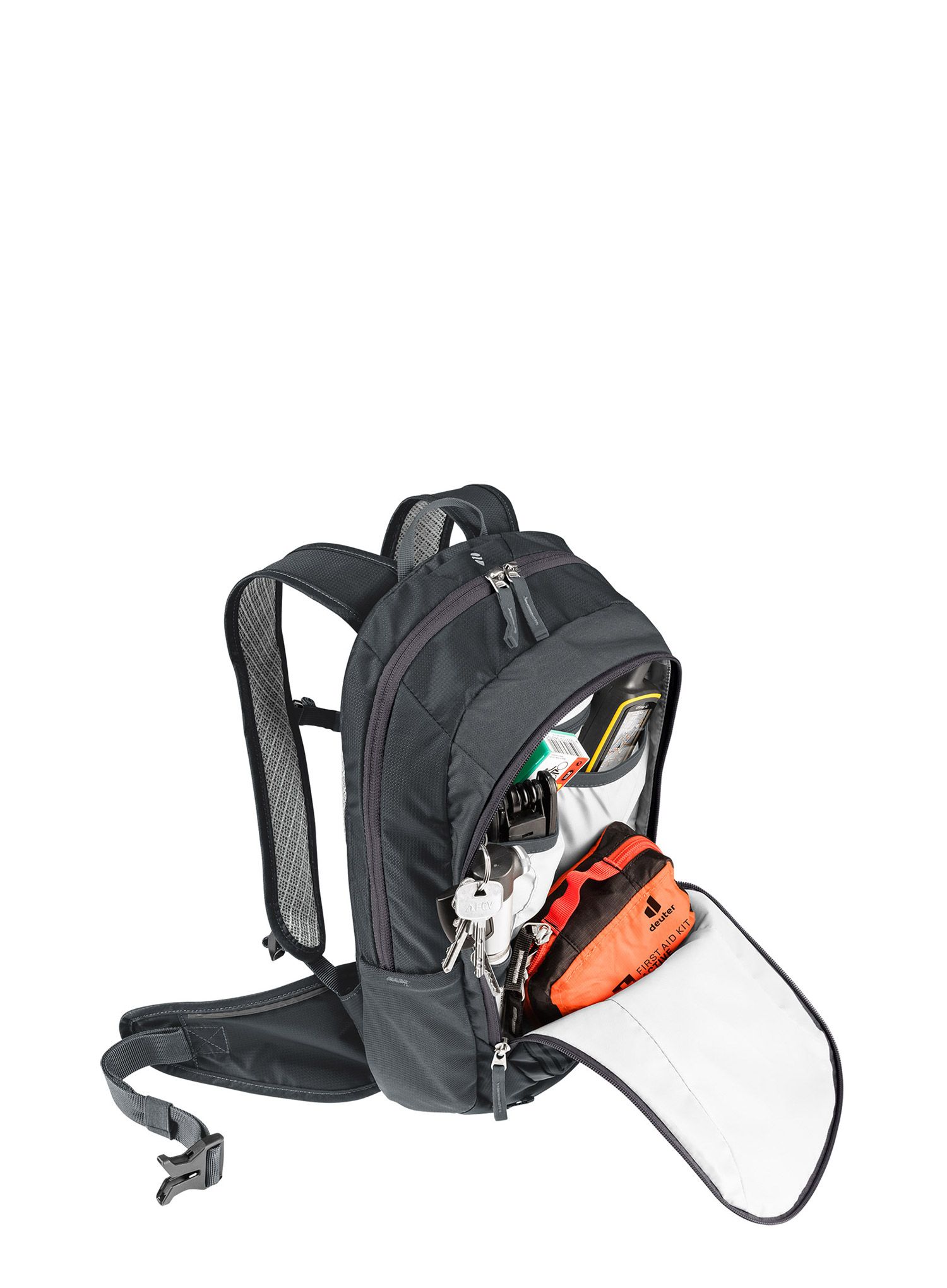 Juniorský cyklistický batoh Deuter Compact 8 JR - graphite/black