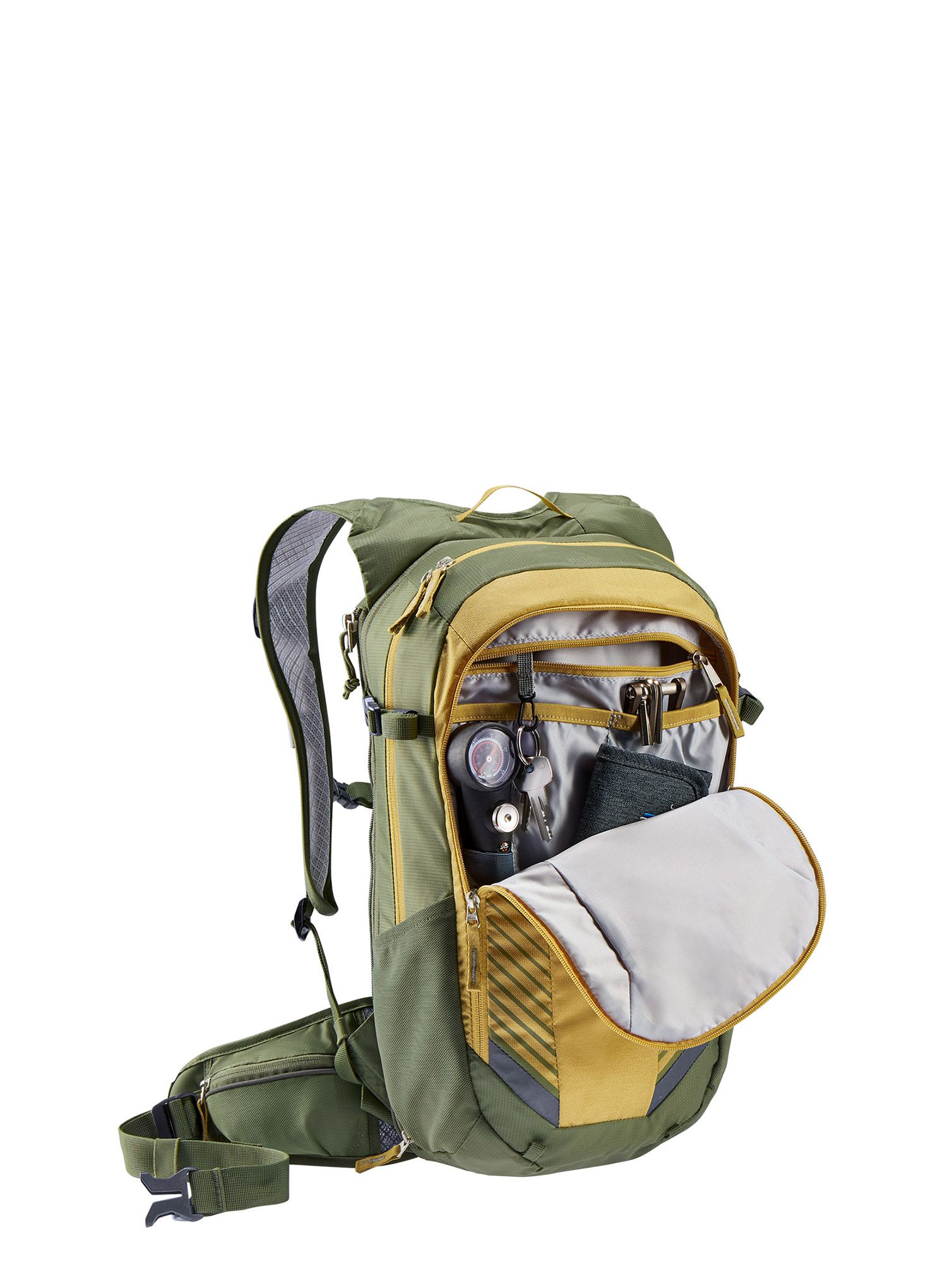 Cyklistický batoh Deuter Compact EXP 14 - caramel/khaki