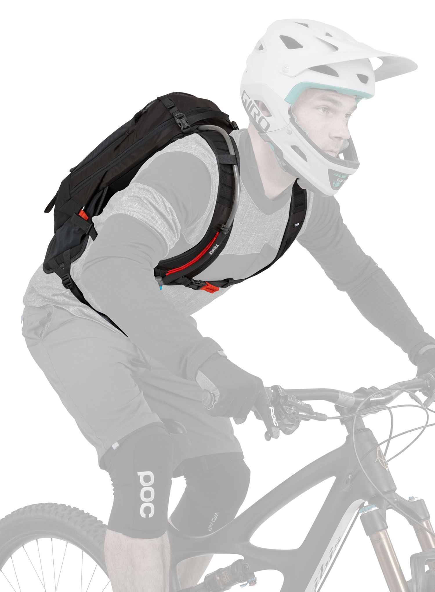 Cyklistický batoh Thule Rail Bike Hydration 12L - obsidian