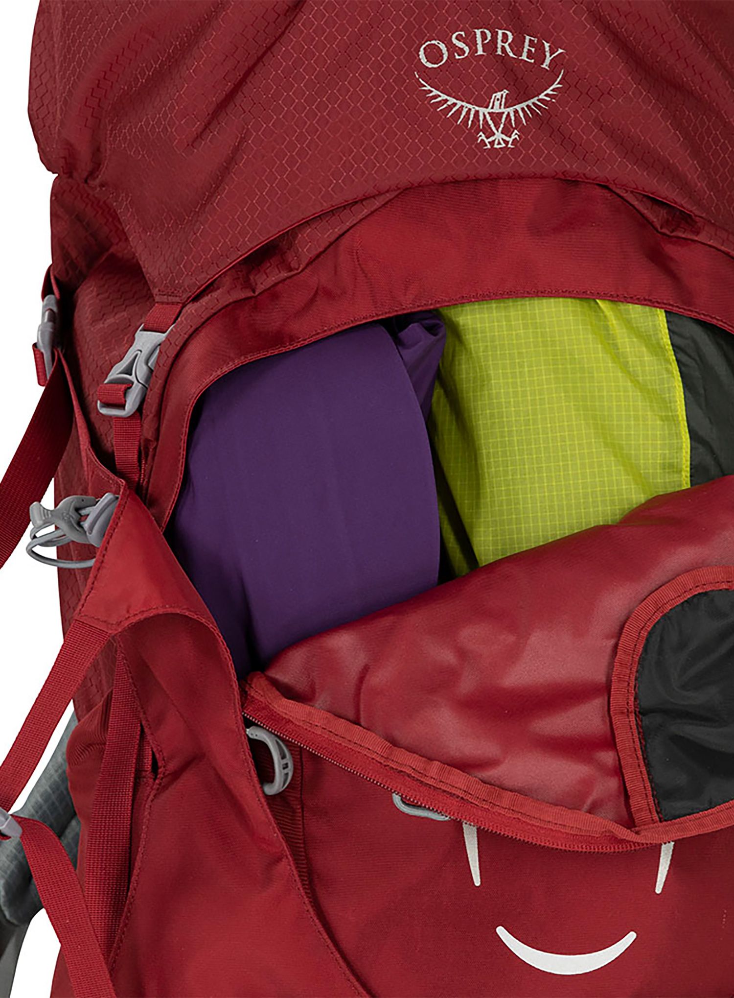 Dámský trekový batoh Osprey Ariel 55 - claret red