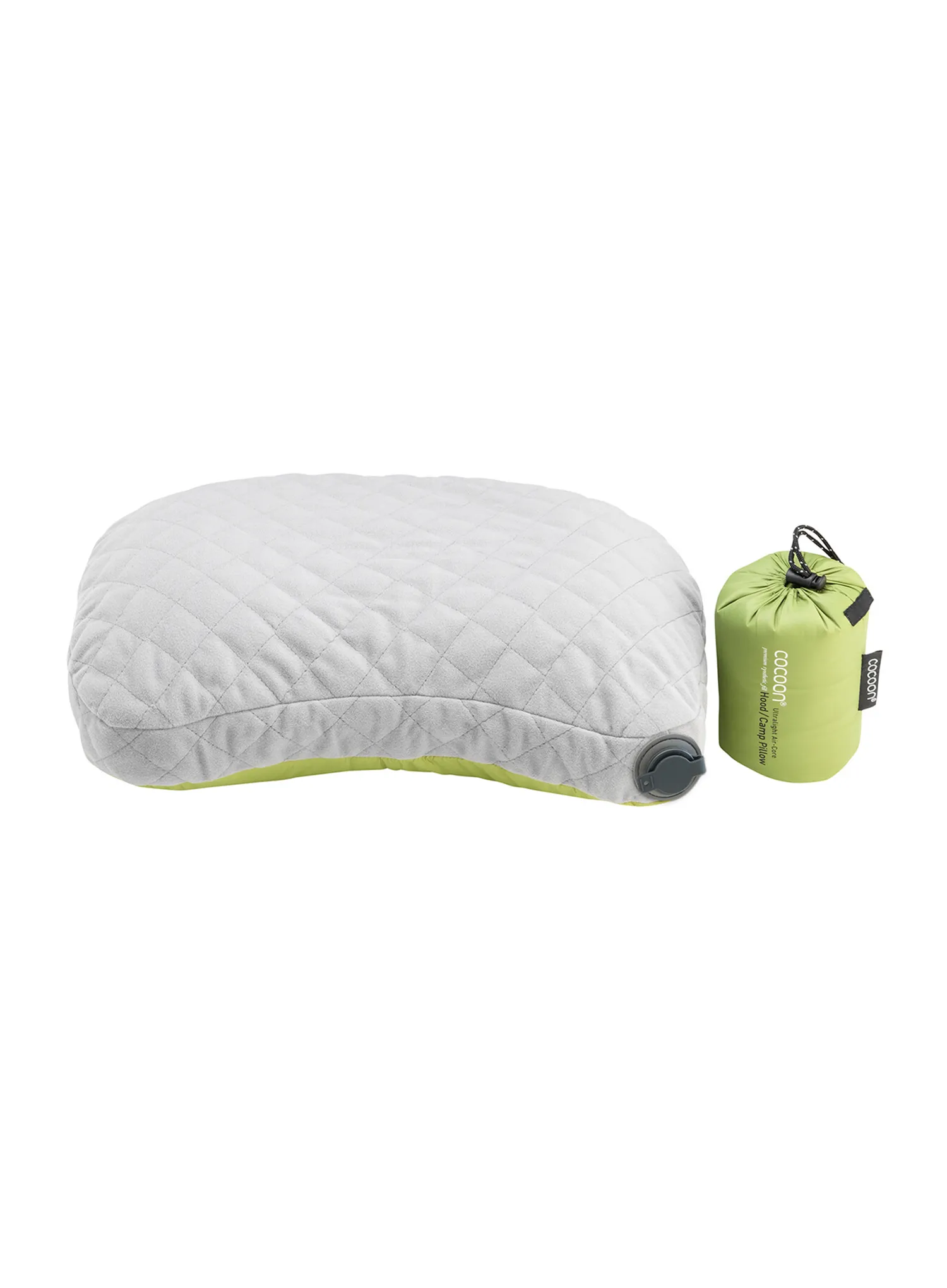 Nafukovací polštář Cocoon Air-Core Hood/Camp Pillow - wasabi/grey