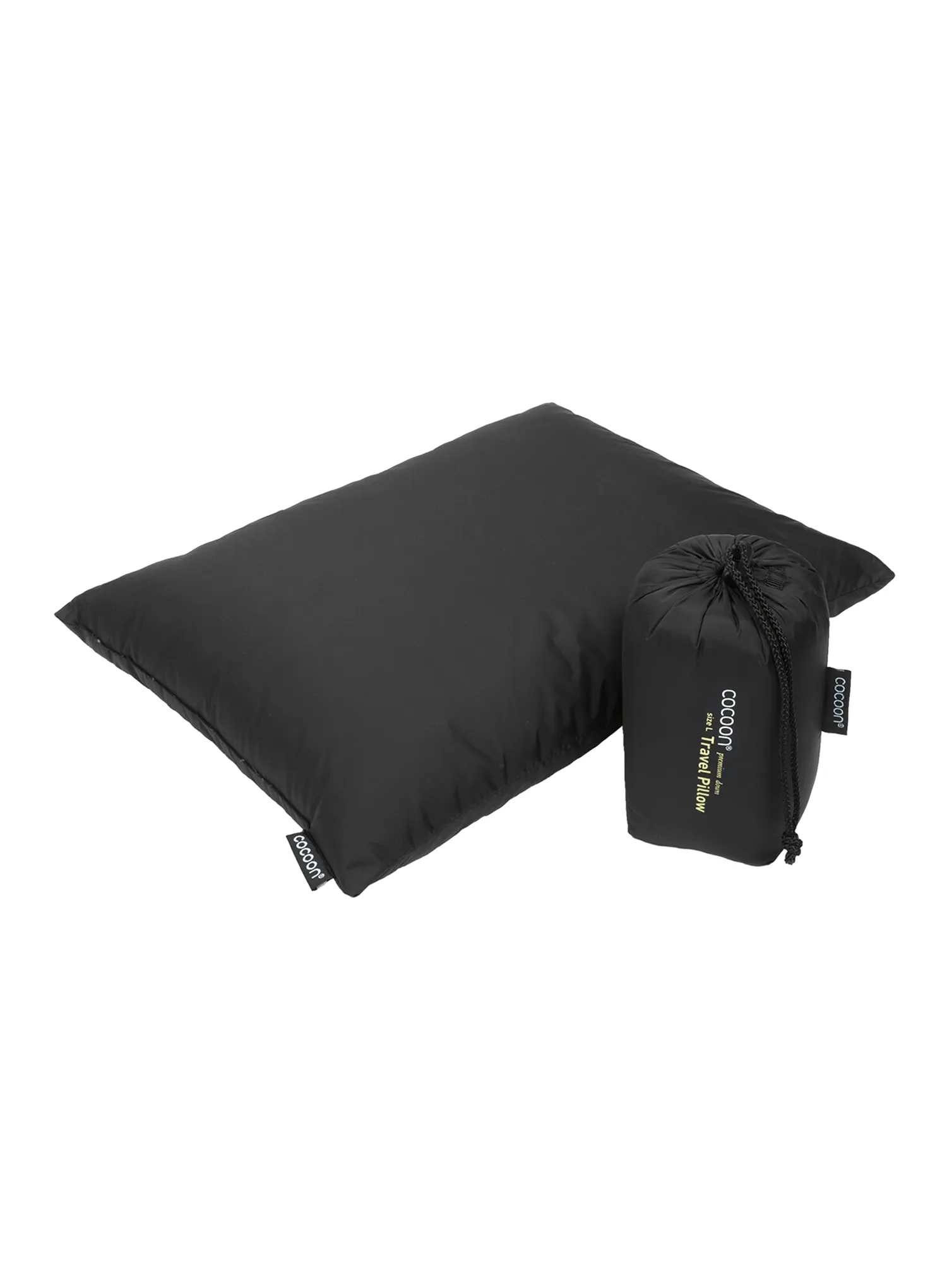 Cestovní polštářek Cocoon Down Travel Pillow L - charcoal