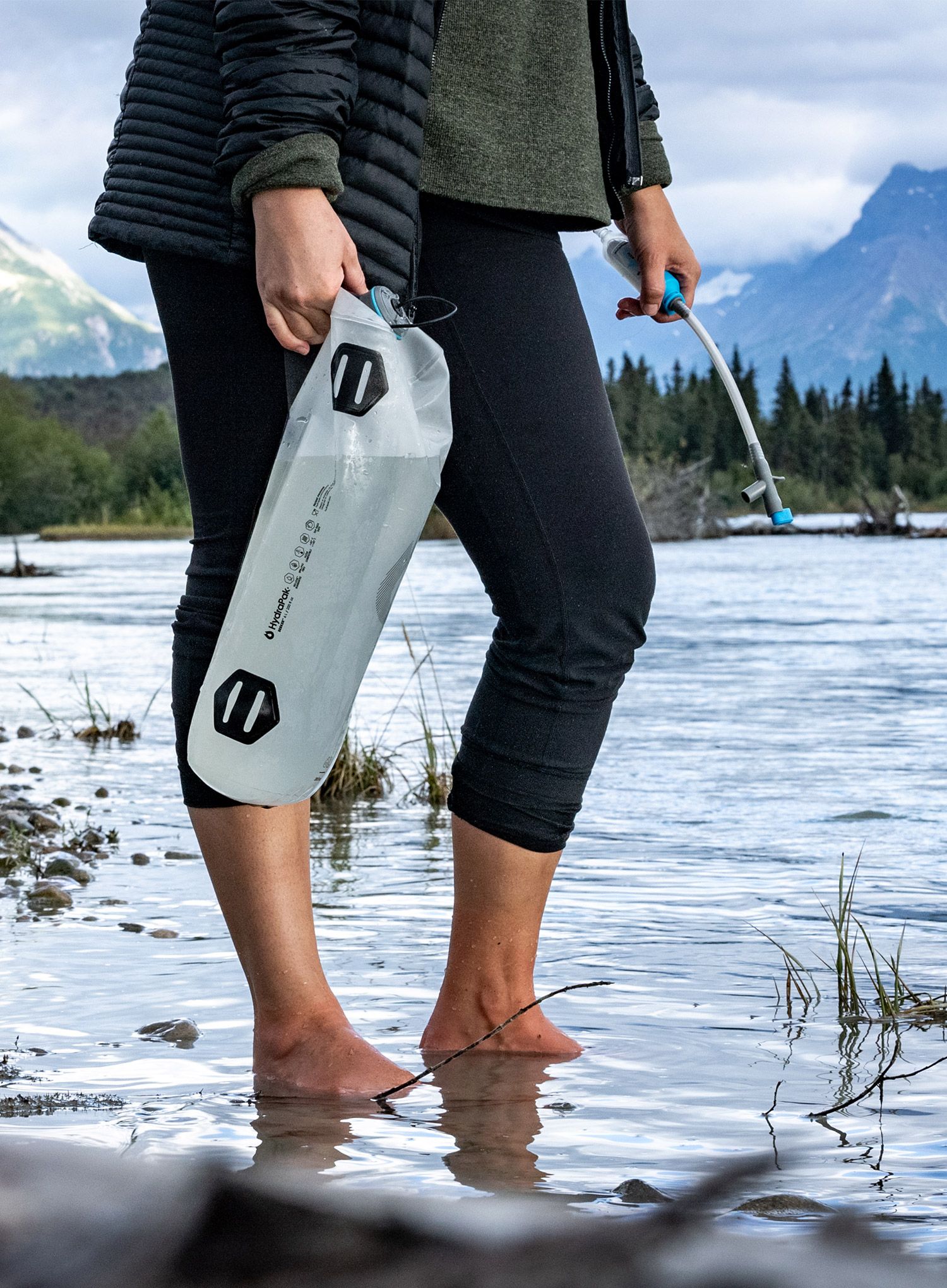 Nádoba na vodu HydraPak Seeker+ 6L Gravity Filter Kit - clear