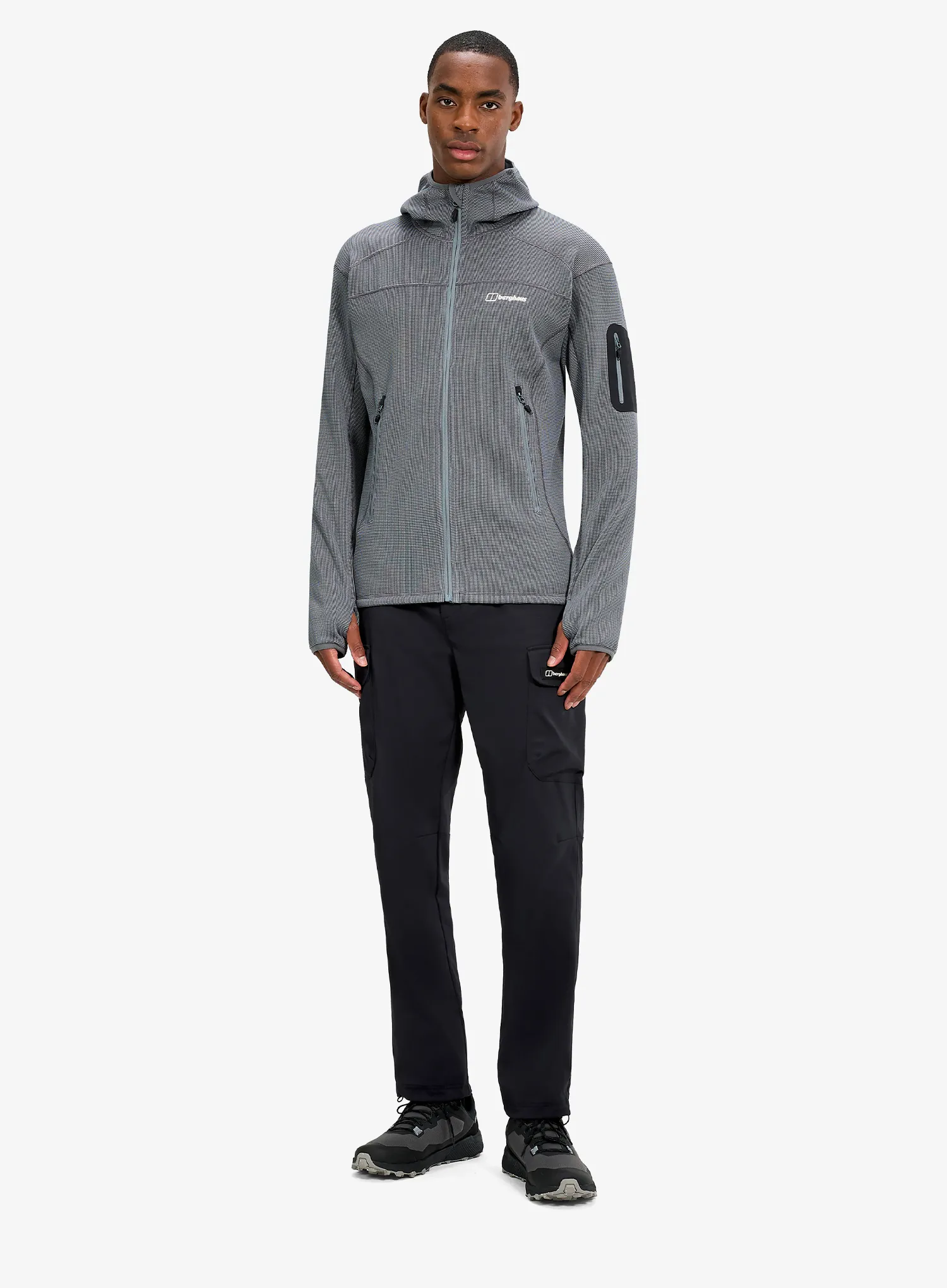 Fleecová mikina Berghaus Pravitale MTN 2.0 Hooded Jacket - granite/cavern
