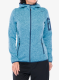 Fleecová mikina dámská CMP Londra Fix Hood Jacket Knitted - topazio/blue ink