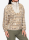 Fleecová mikina dámská Columbia Sequoia Grove Printed Half Zip - dark stone horizons