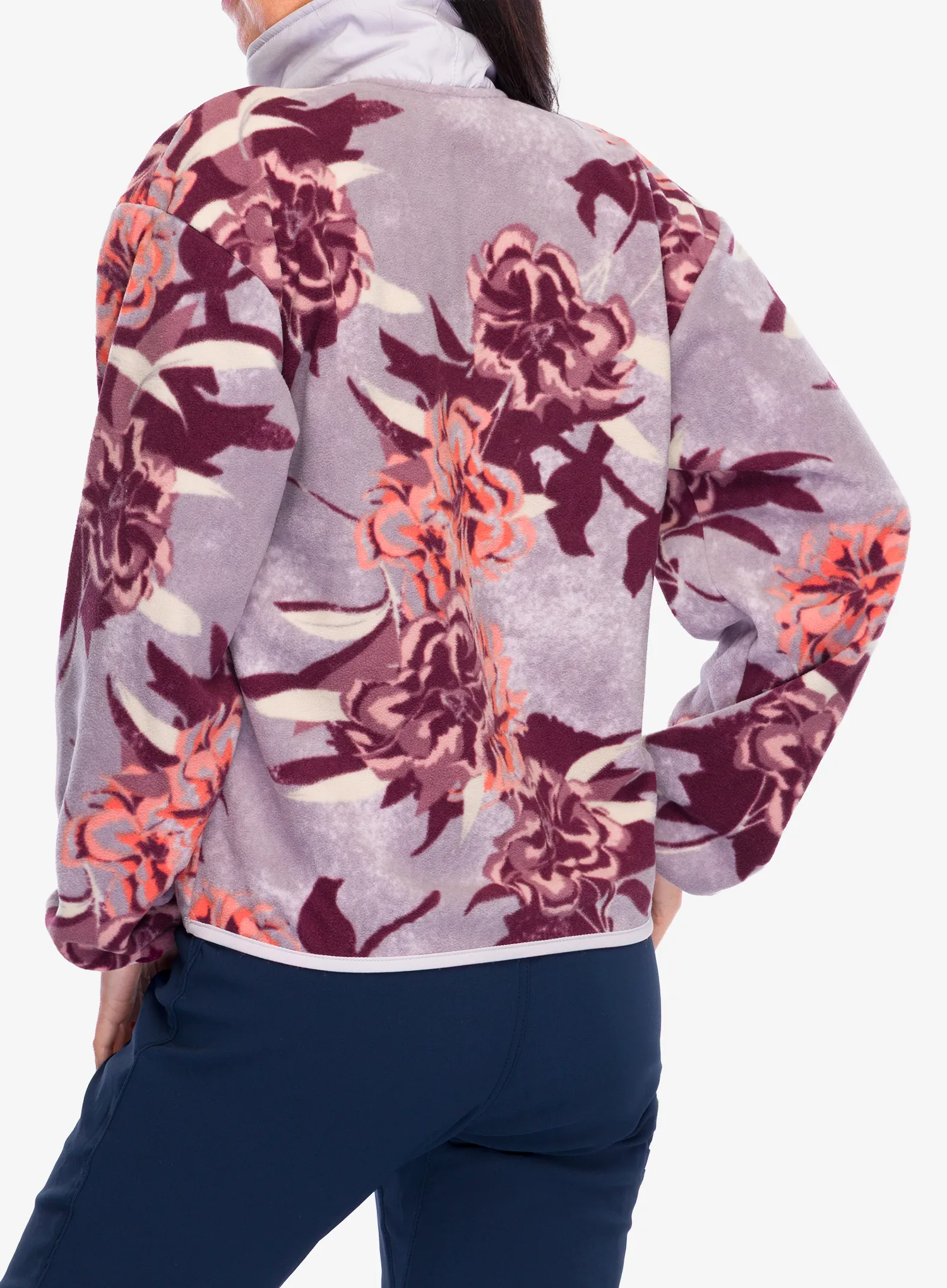Fleecová mikina dámská Columbia Sequoia Grove Printed Half Zip - shale purple blossoming