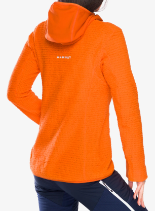 Fleecová mikina dámská Mammut Eiger Nordwand Pro ML Air Hooded Jacket - eiger orange