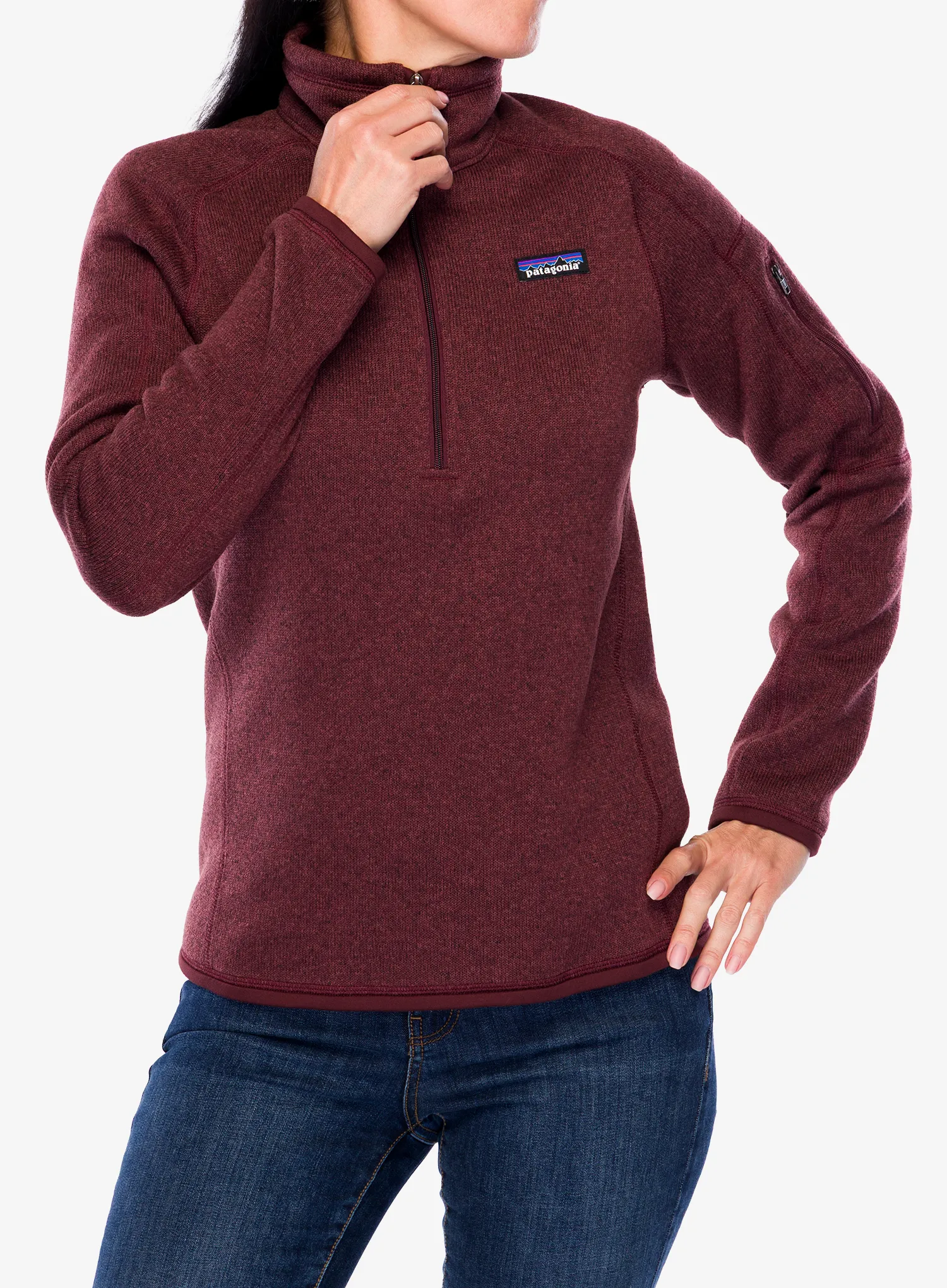 Fleecová mikina dámská Patagonia Better Sweater 1/4 Zip - dark ruby