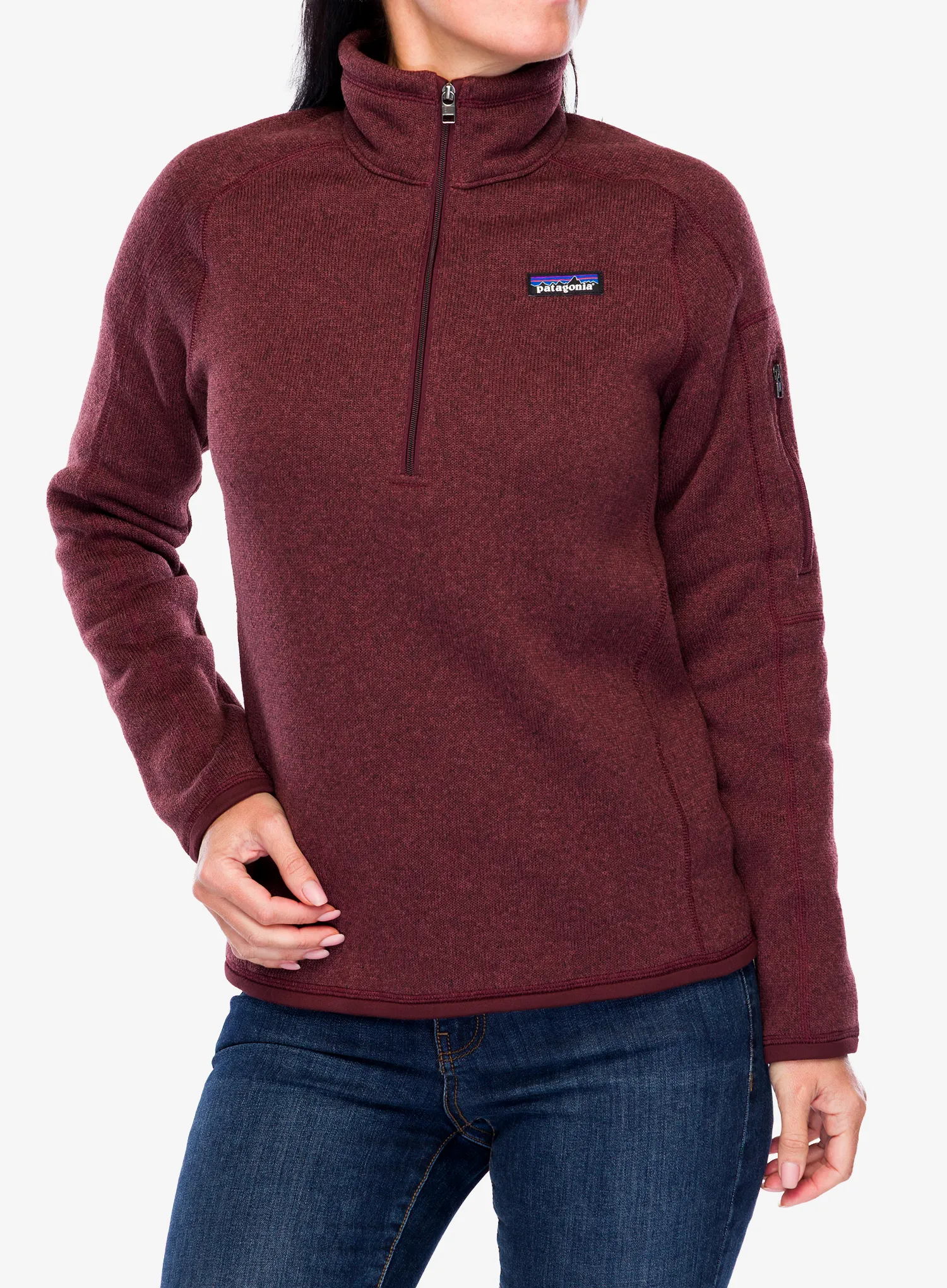 Fleecová mikina dámská Patagonia Better Sweater 1/4 Zip - dark ruby