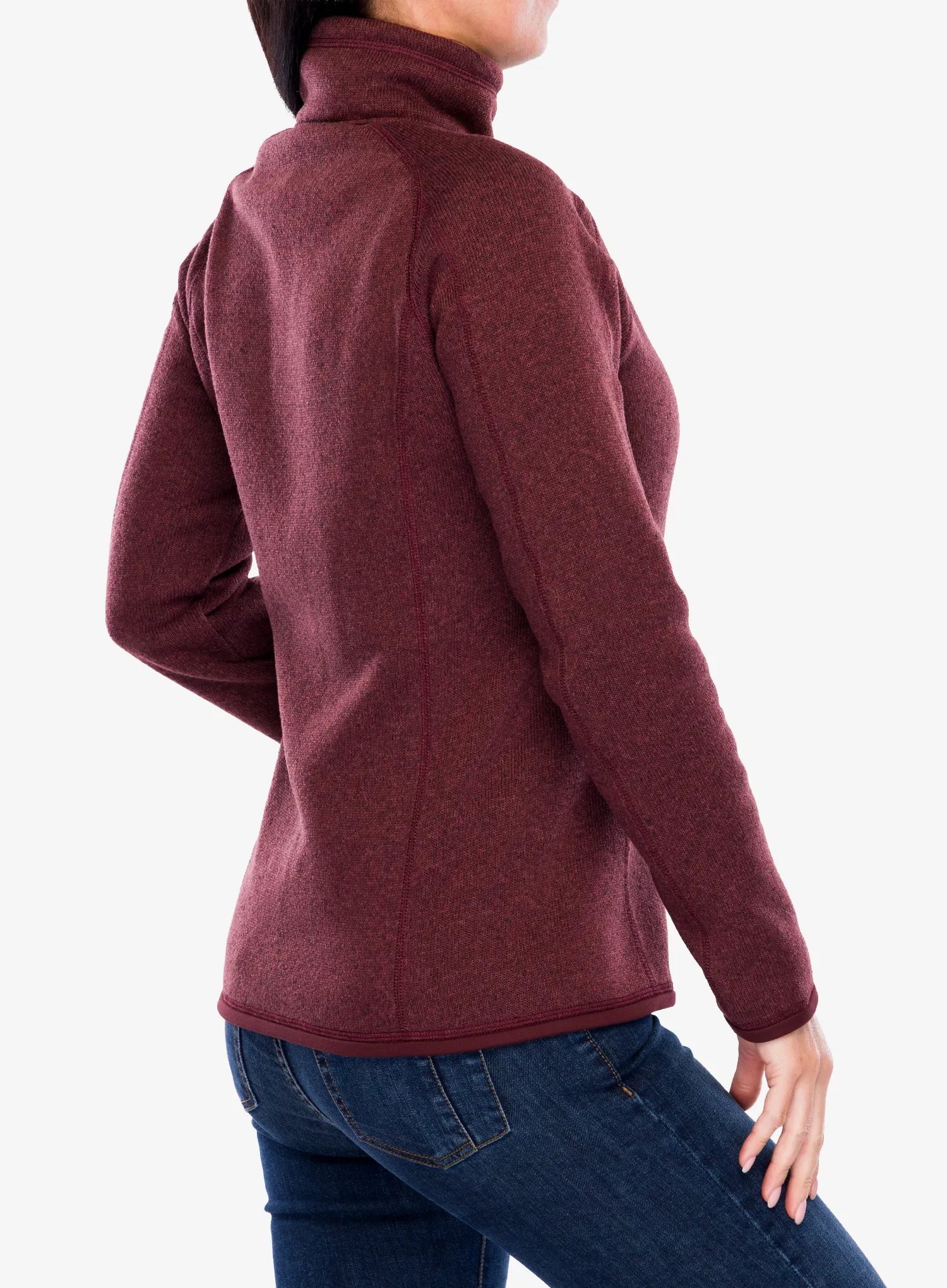 Fleecová mikina dámská Patagonia Better Sweater 1/4 Zip - dark ruby