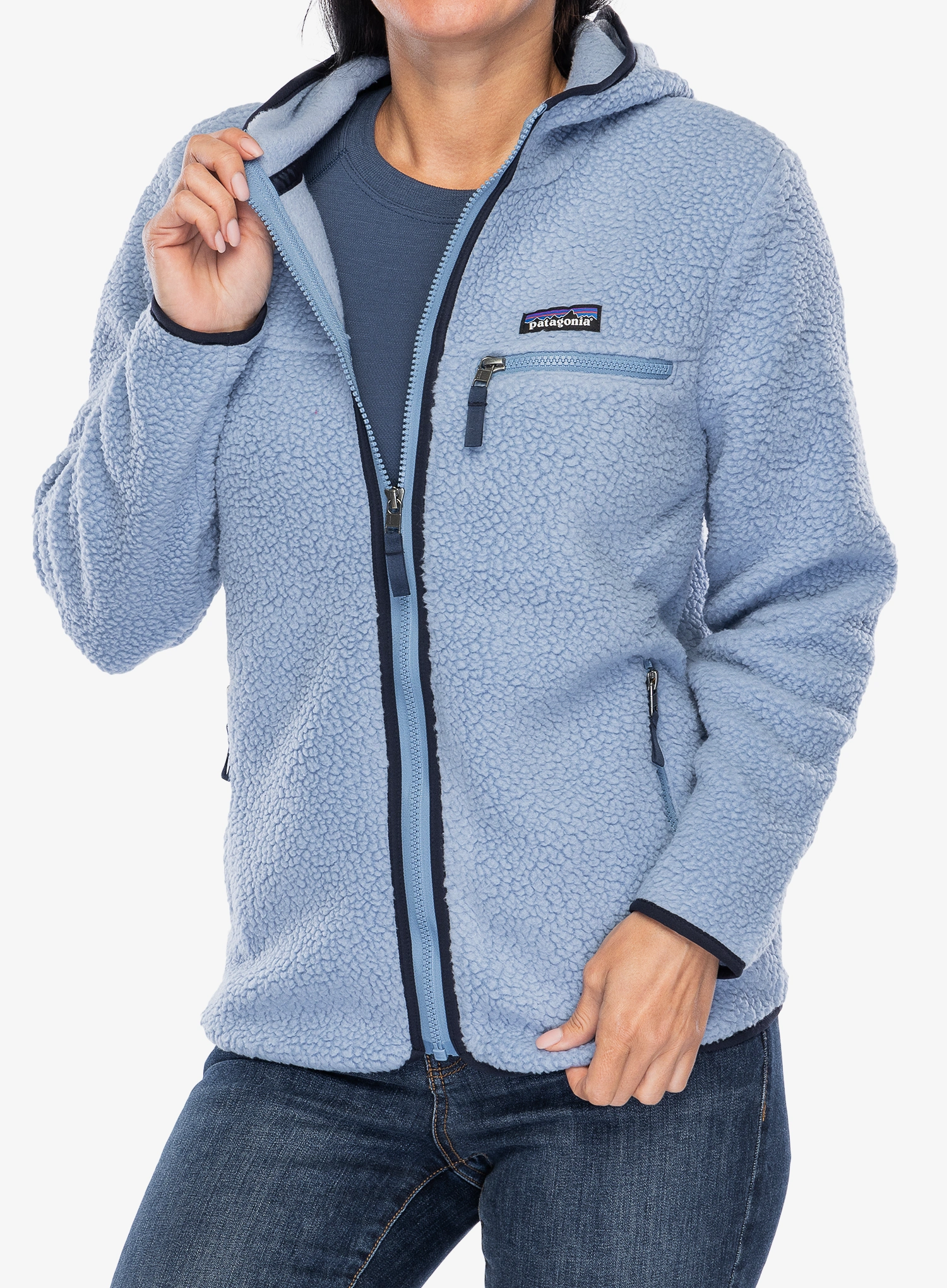 Fleecová mikina dámská Patagonia Retro Pile Hoody - barnacle blue