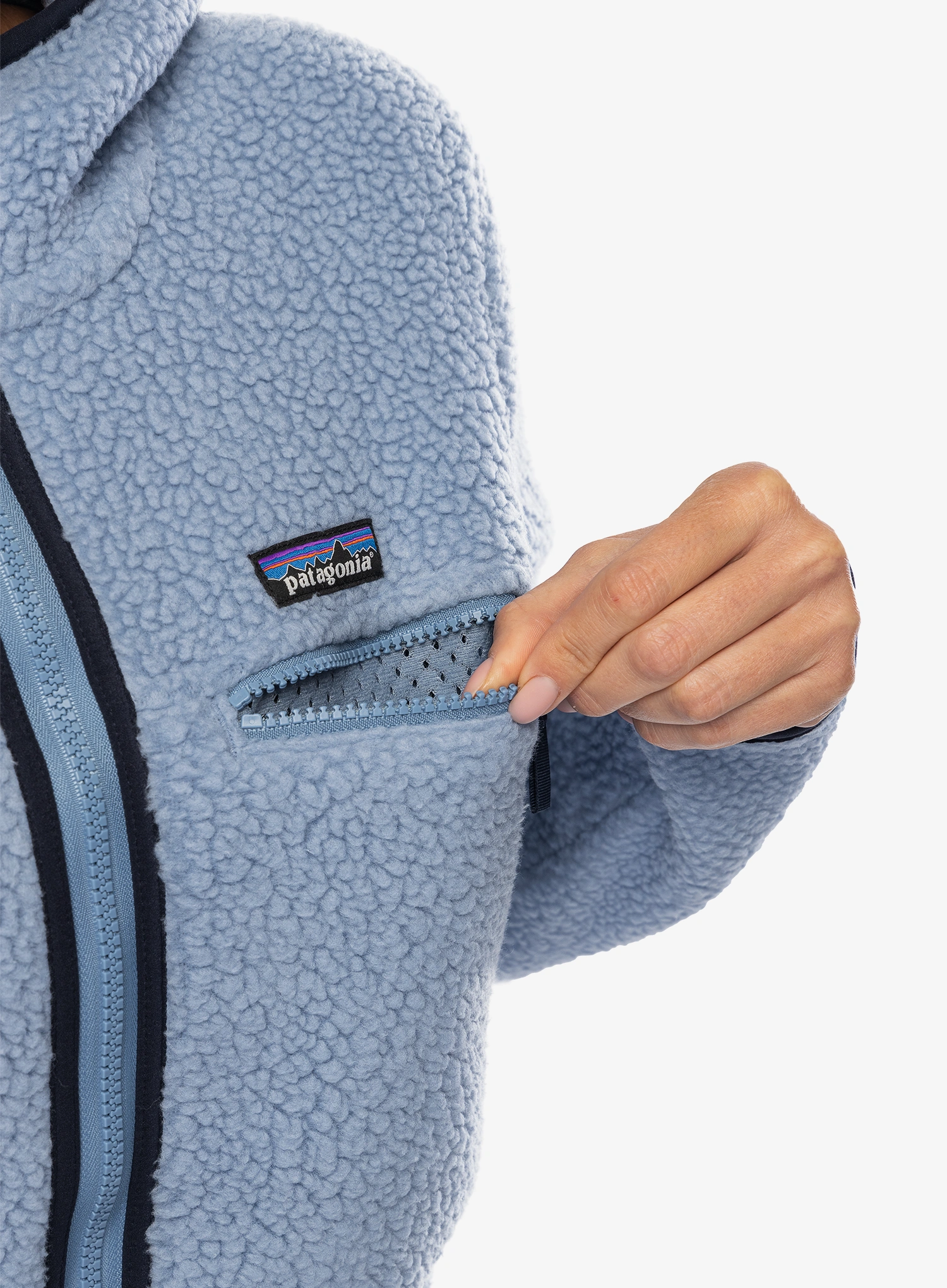Fleecová mikina dámská Patagonia Retro Pile Hoody - barnacle blue