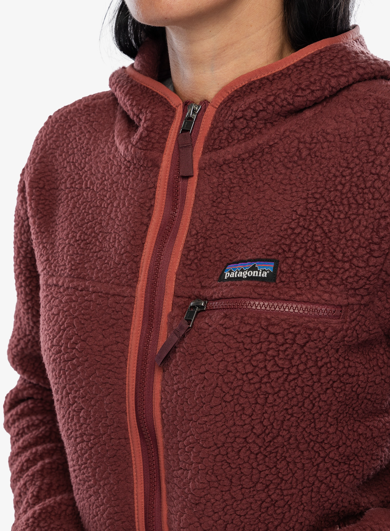 Fleecová mikina dámská Patagonia Retro Pile Hoody - sequoia red