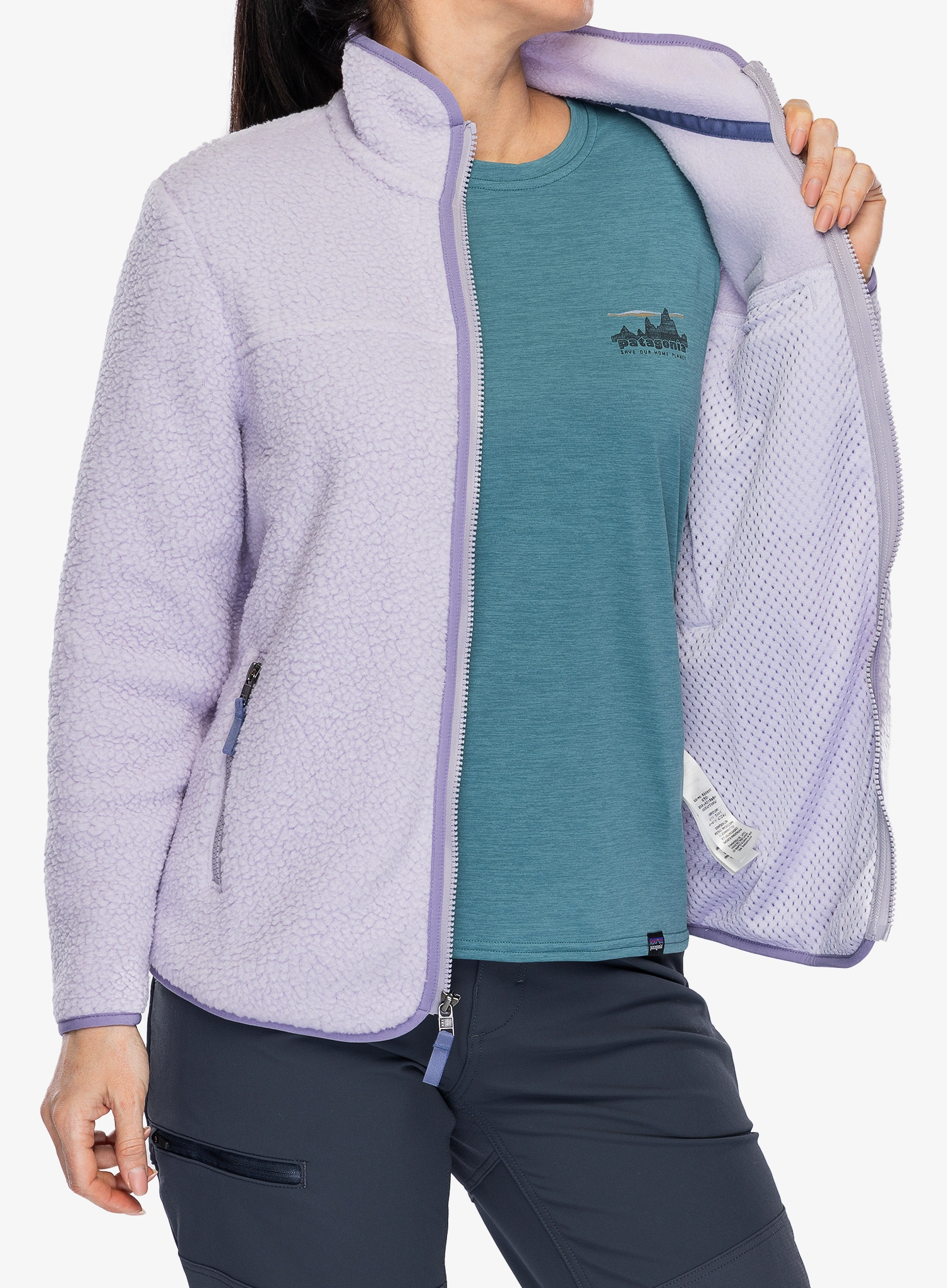 Fleecová mikina dámská Patagonia Retro Pile Jacket - foxglove purple