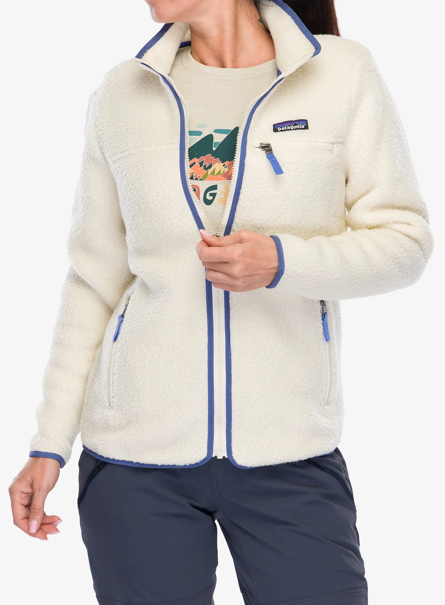 Fleecová mikina dámská Patagonia Retro Pile Jacket - natural