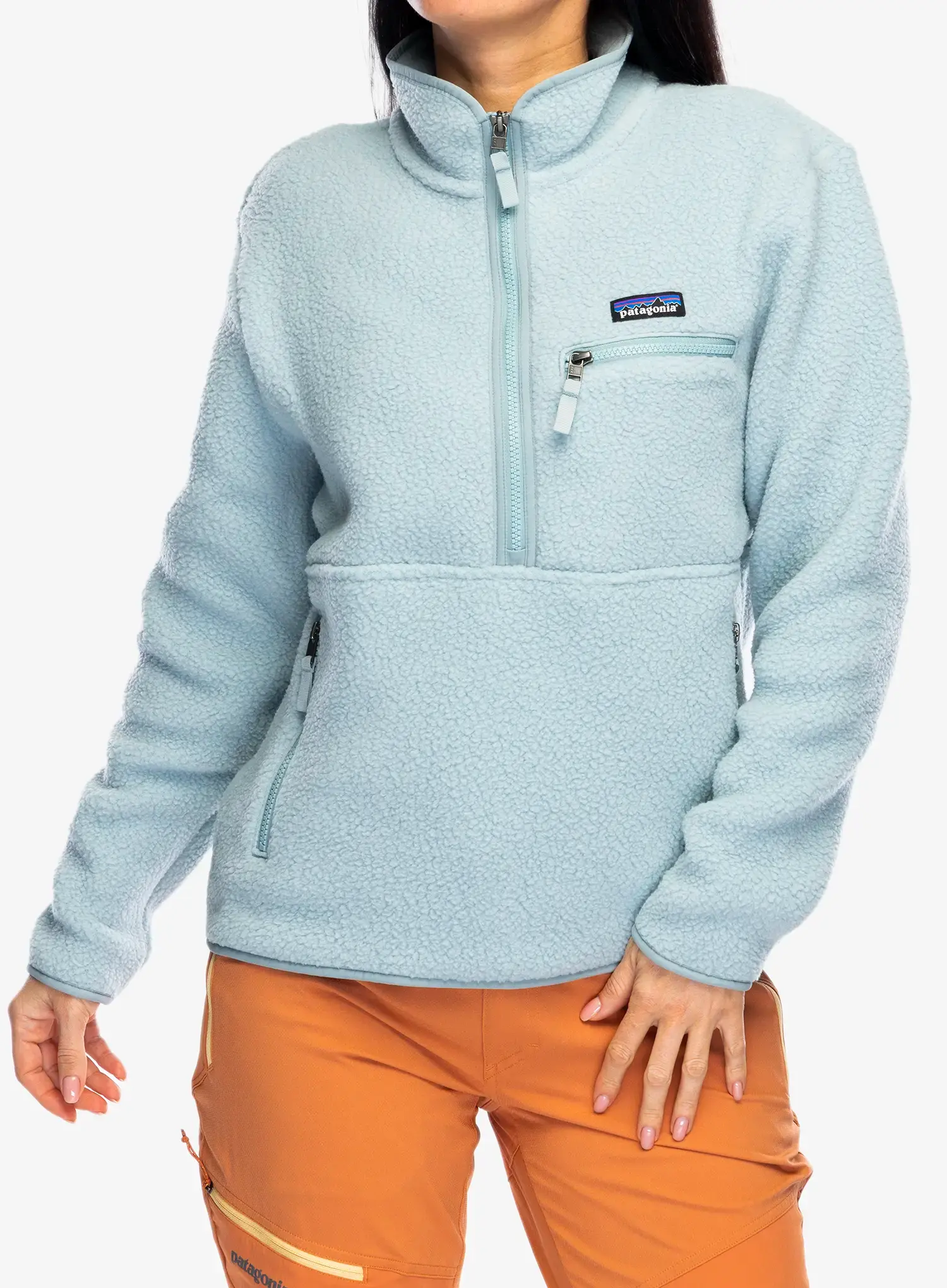 Fleecová mikina dámská Patagonia Retro Pile Marsupial - thermal blue