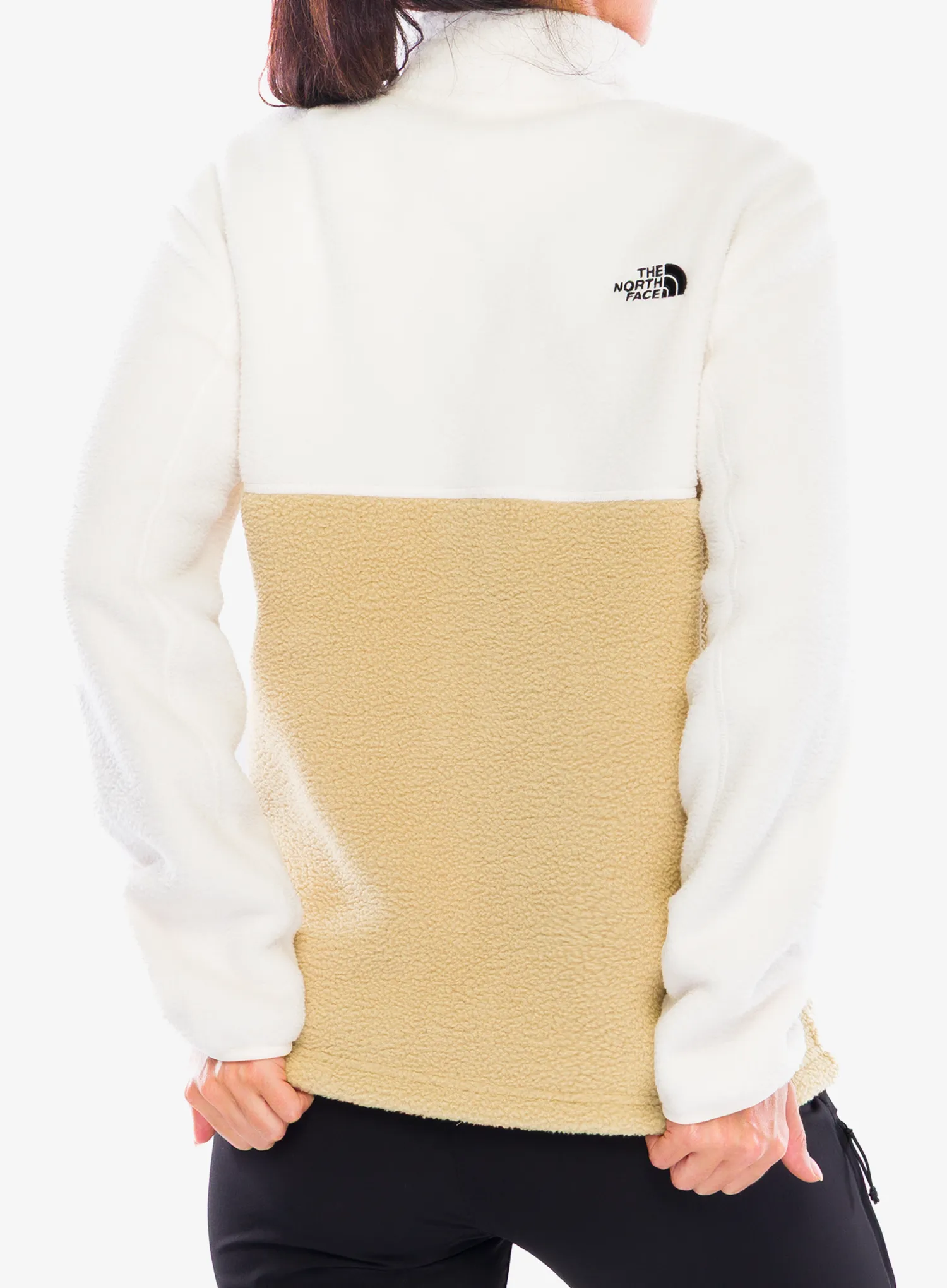 Fleecová mikina dámská The North Face Yumiori Full Zip - khaki stone/white dune