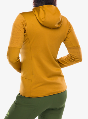 Dámská fleecová mikina s kapucí Salewa Sella Crevasse HD Jacket - golden brown