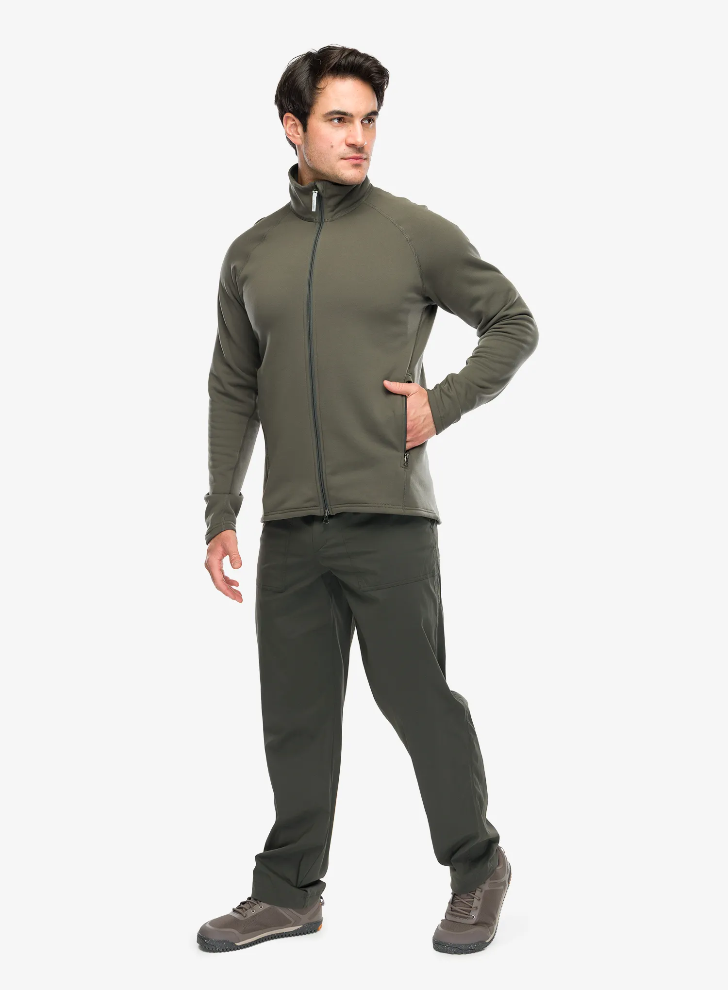 Fleecová mikina Houdini Power Up Jacket - baremark green/baremark green