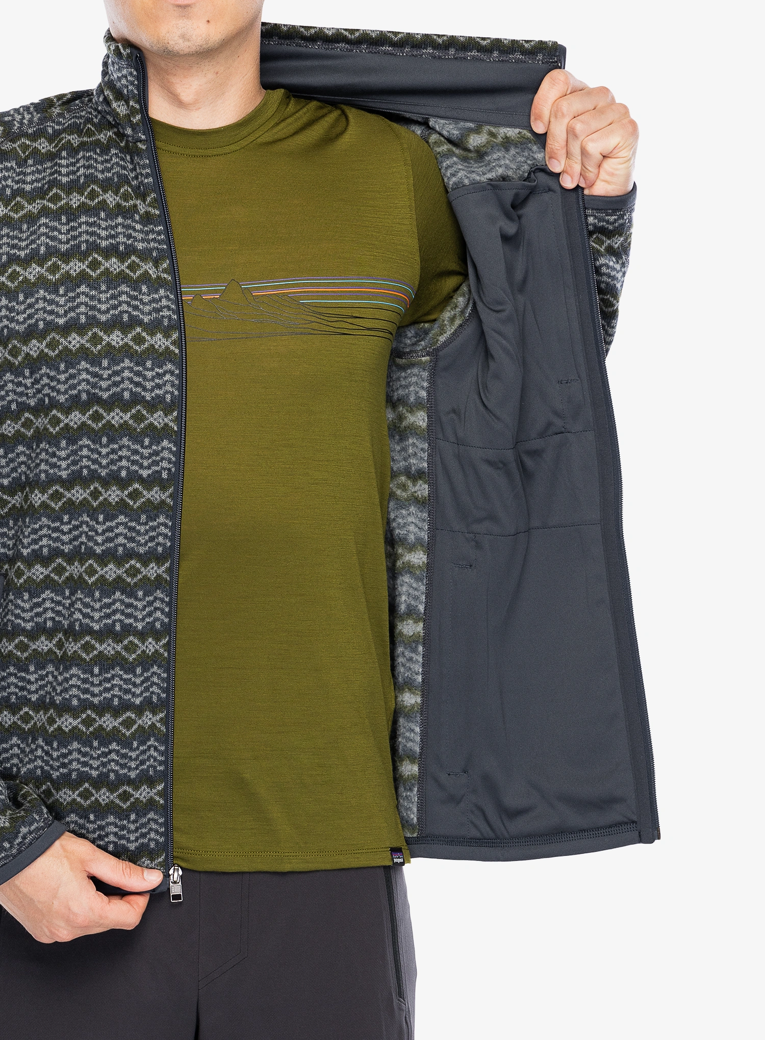 Fleecová mikina Patagonia Better Sweater Jacket - woven together/smolder blue