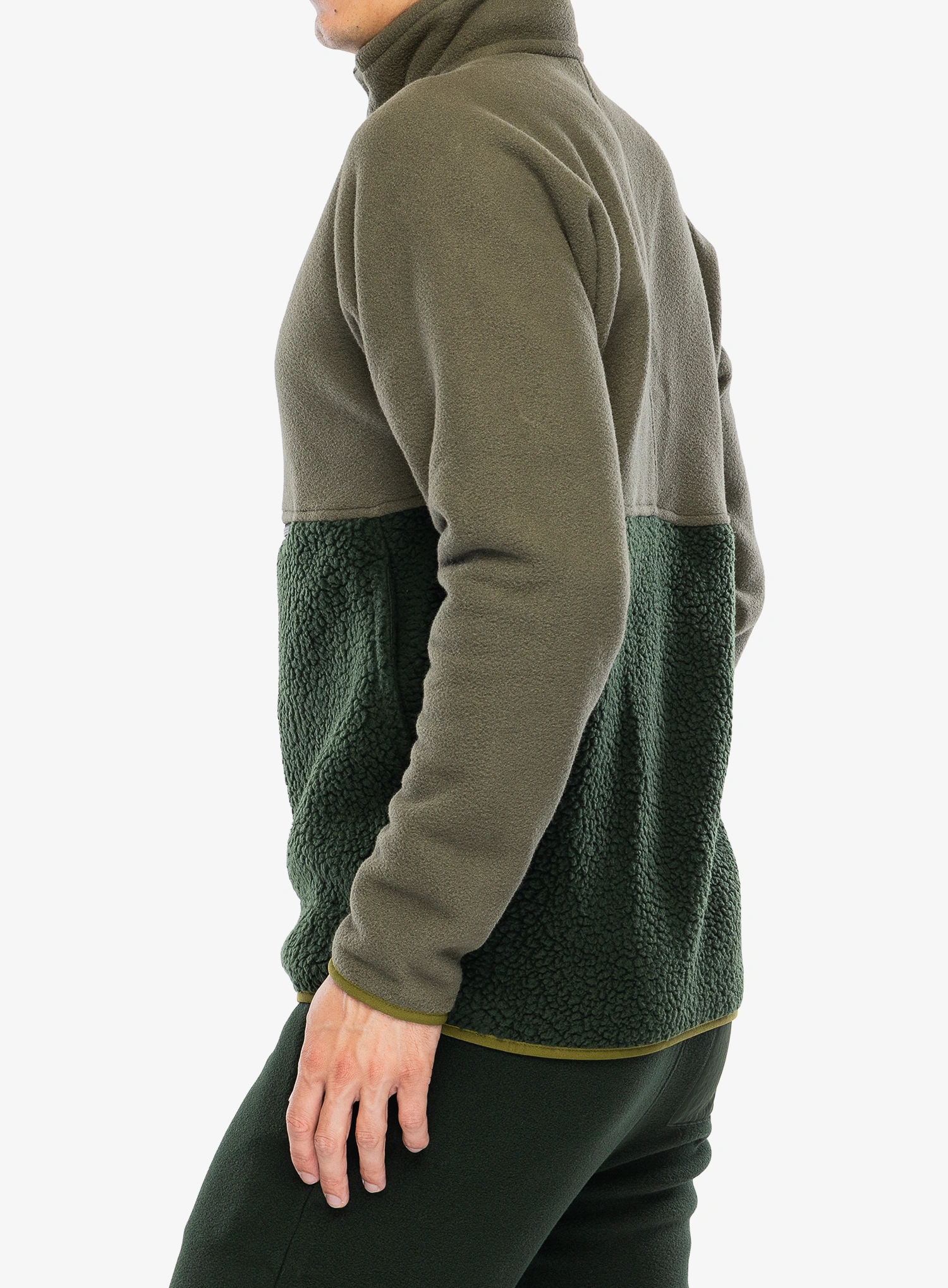 Fleecová mikina Patagonia Retro Pile 1/2 Snap Pullover - old growth green