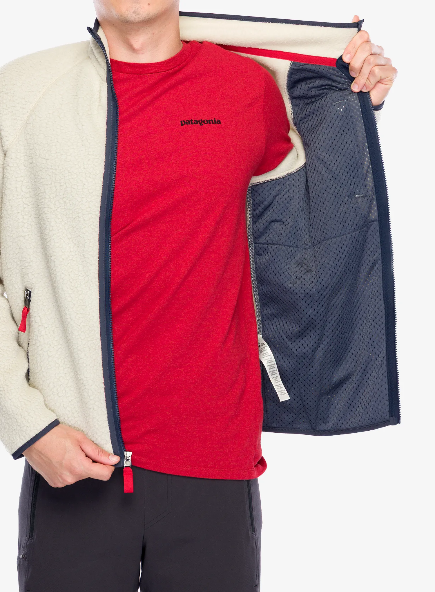 Fleecová mikina Patagonia Retro Pile Jacket - pelican/smolder blue