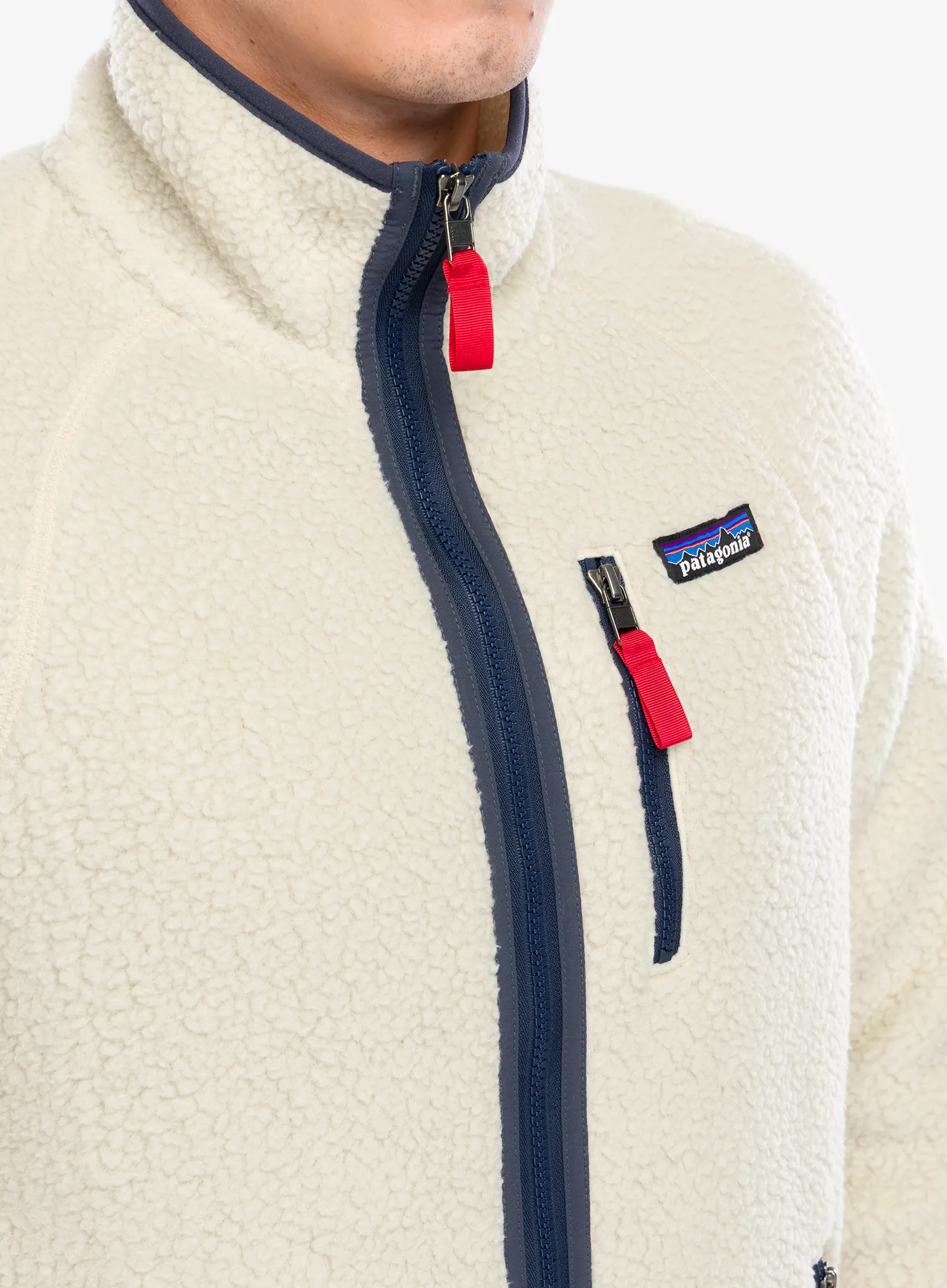 Fleecová mikina Patagonia Retro Pile Jacket - pelican/smolder blue