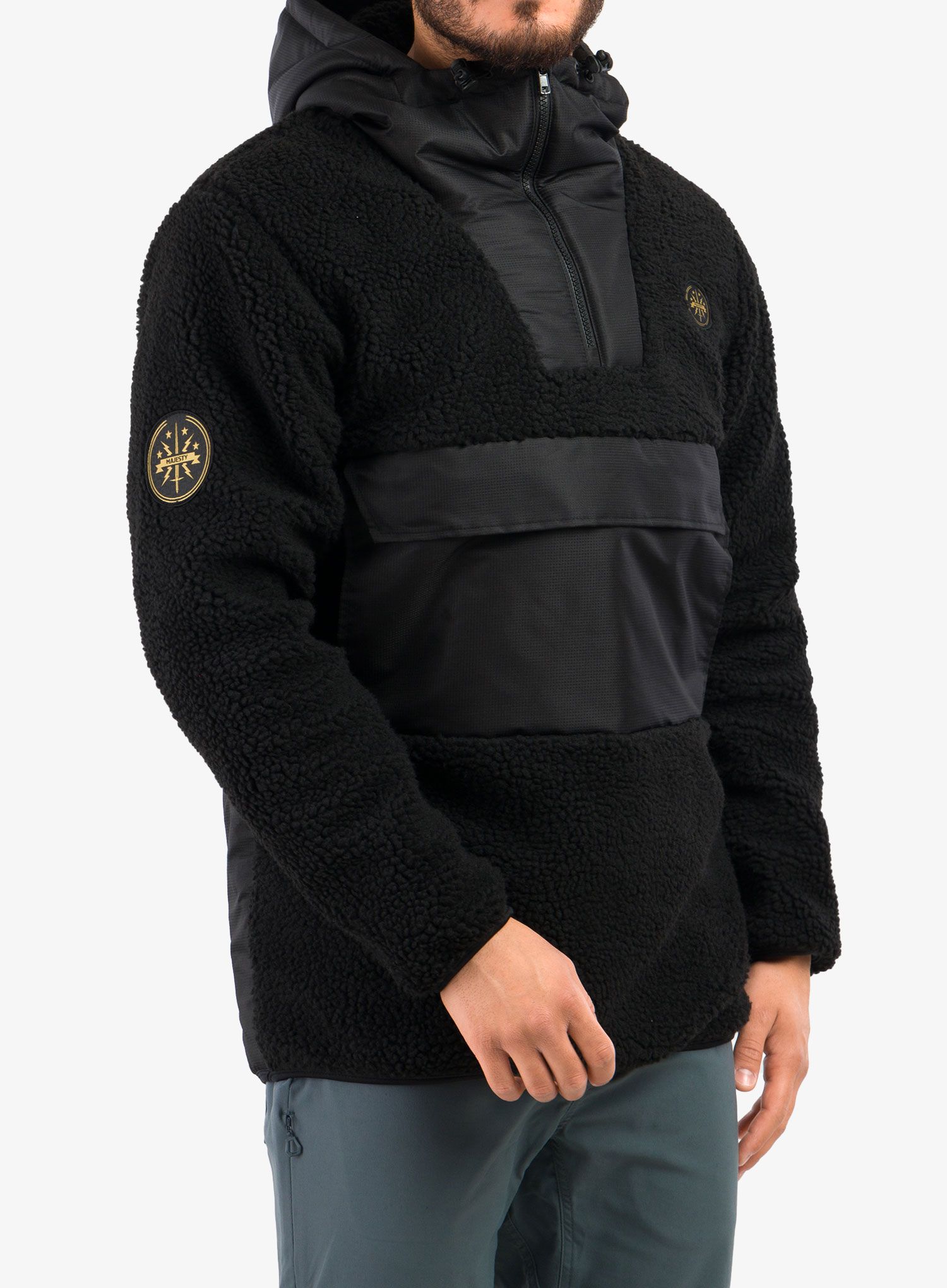 Bunda Majesty Anorak Fleece - black
