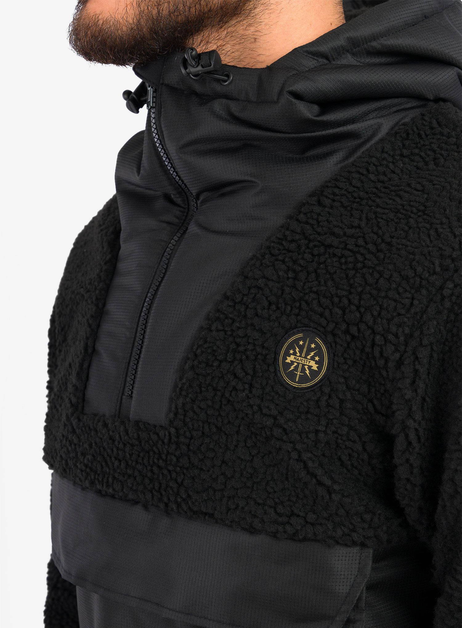Bunda Majesty Anorak Fleece - black
