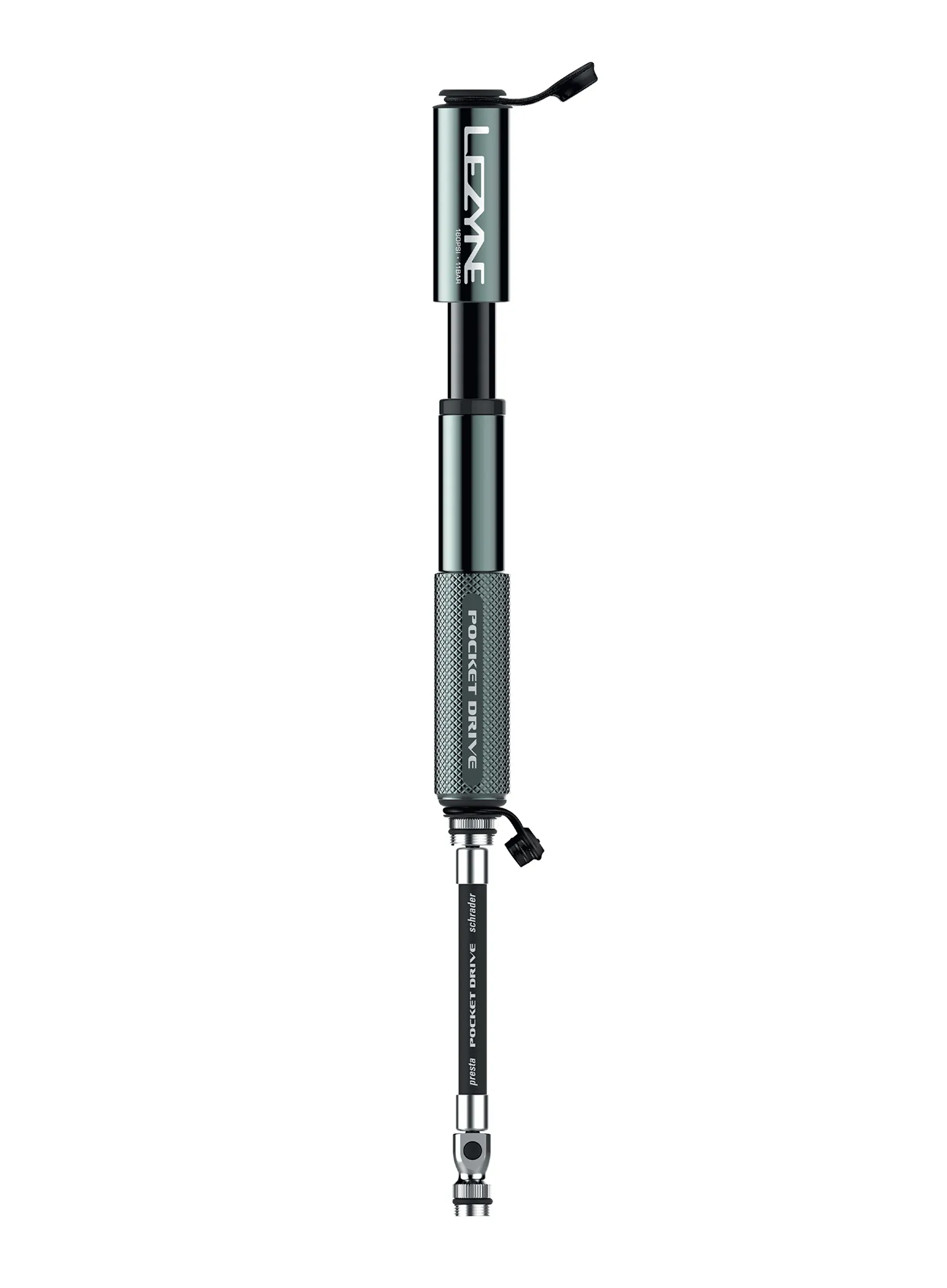 Hustilka na kolo Lezyne Pocket Drive Lite - grey gloss