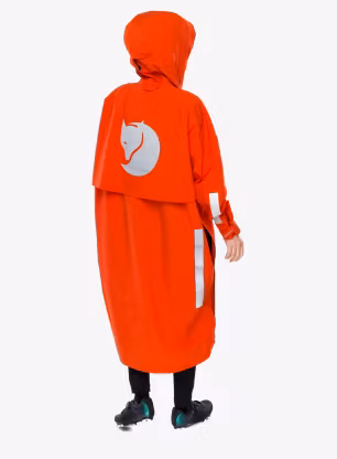 Pončo Fjallraven Hoja Rain Fox Poncho - flame orange