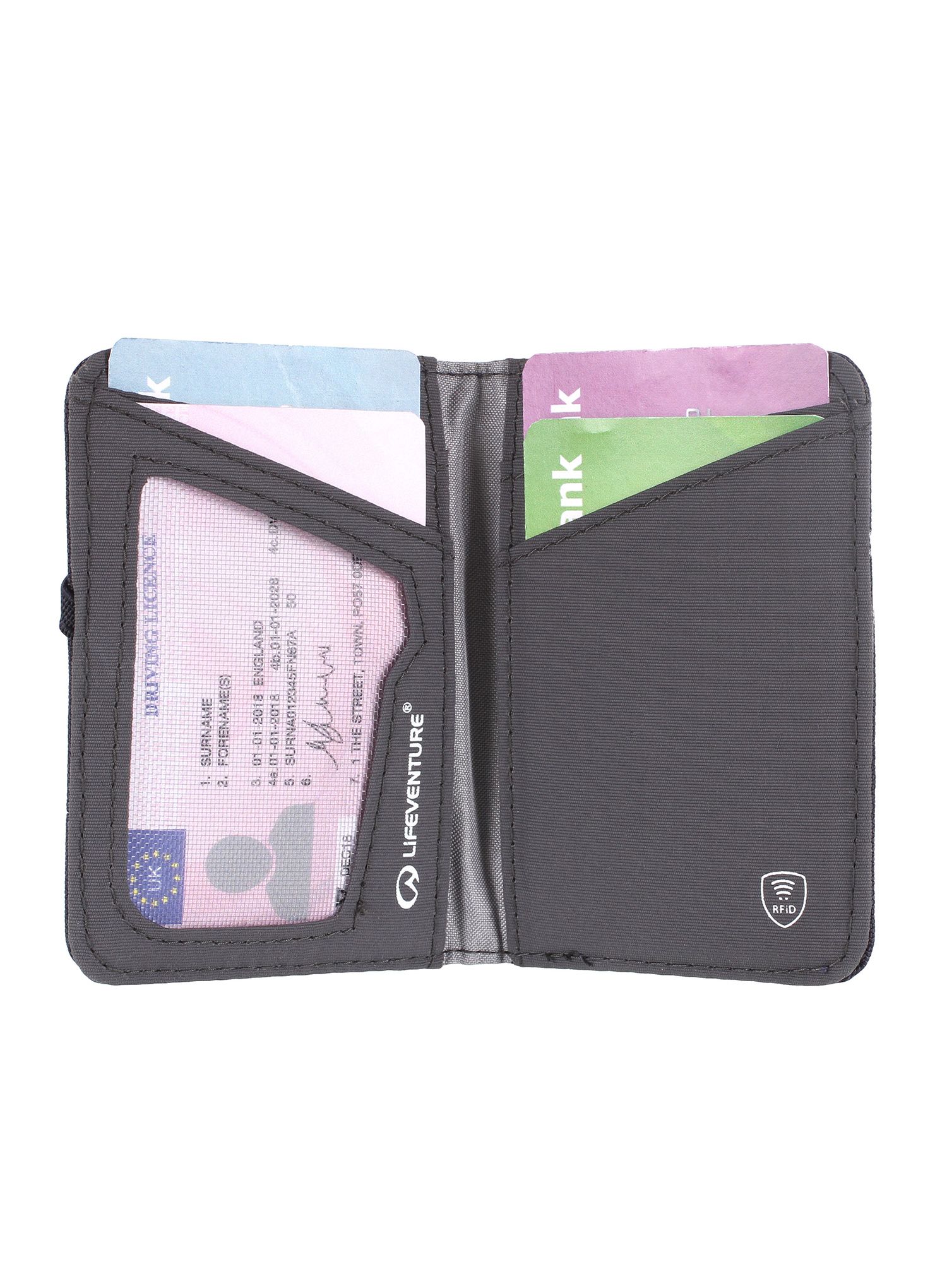 Peněženka Lifeventure Recycled RFID Card Wallet - navy blue