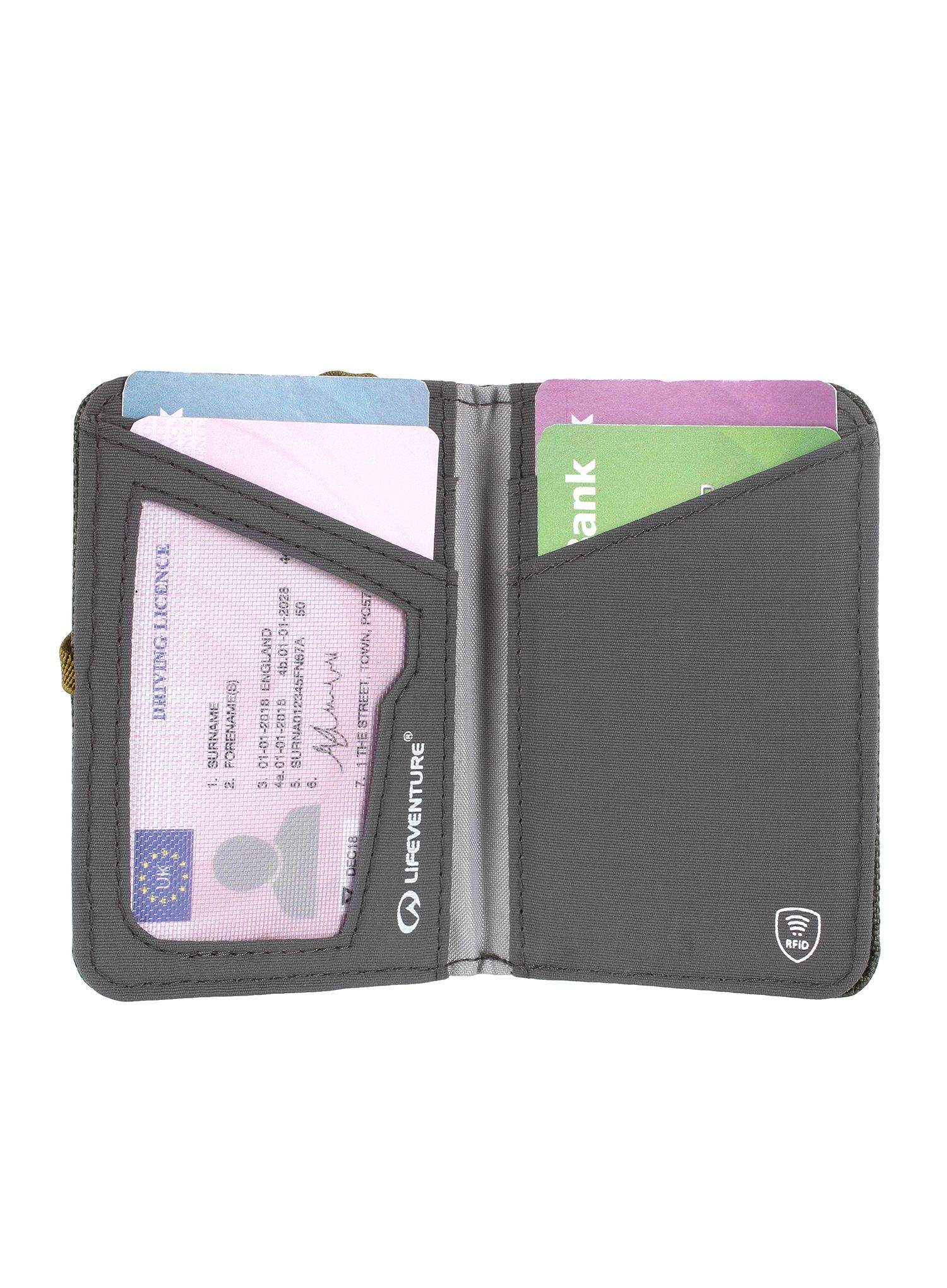 Peněženka Lifeventure Recycled RFID Card Wallet - olive