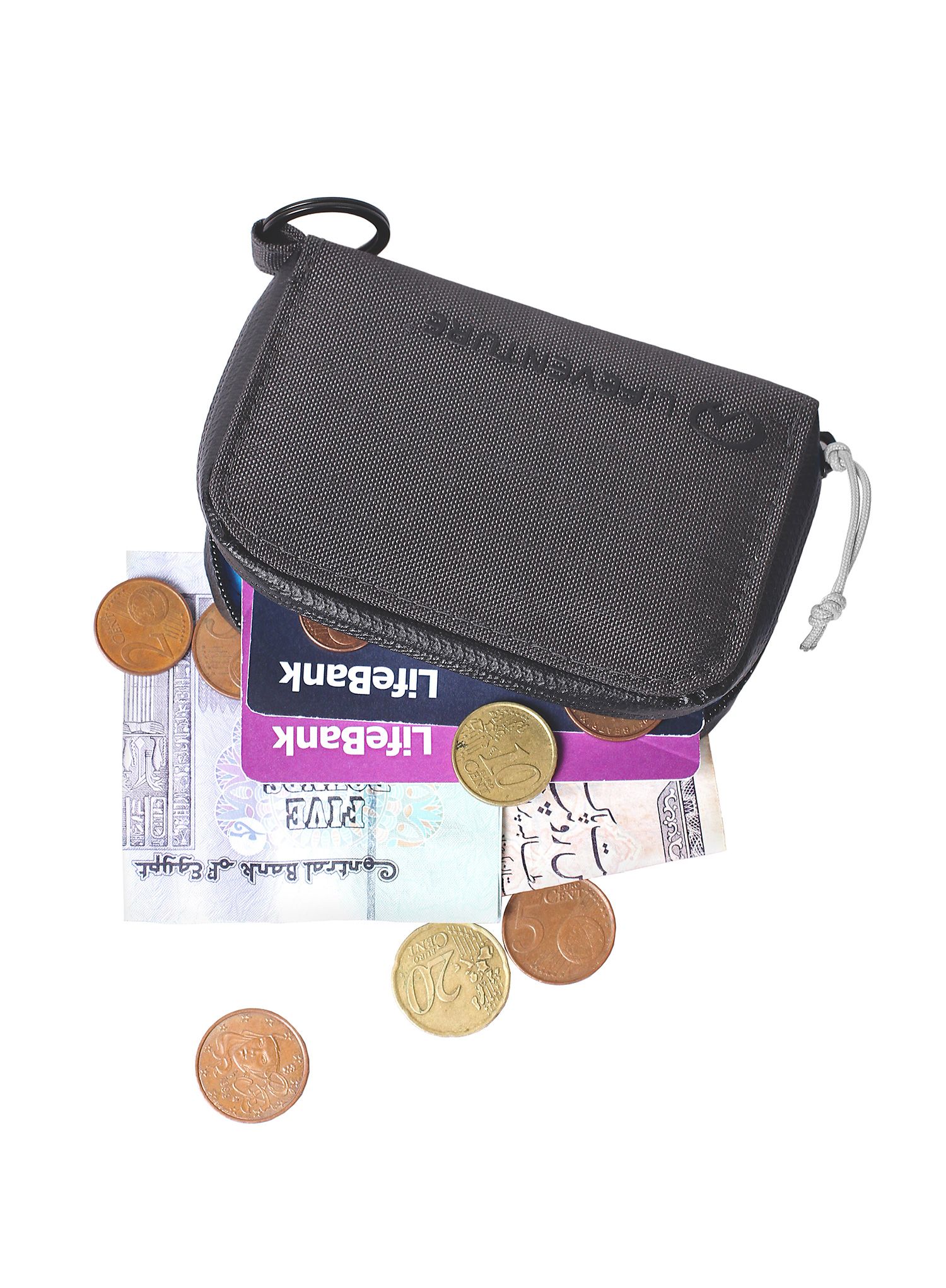 Cestovní peněženka Lifeventure Recycled RFiD Coin Wallet - grey
