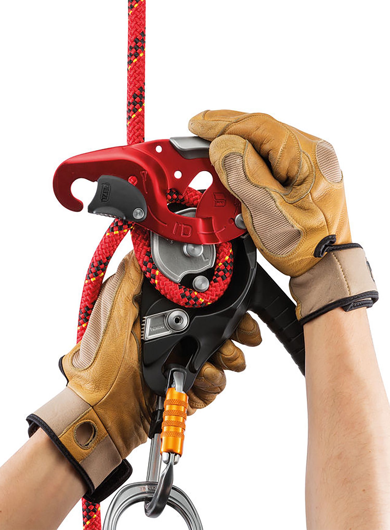 Samoblokovací slaňovací zařízení Petzl ID L - red
