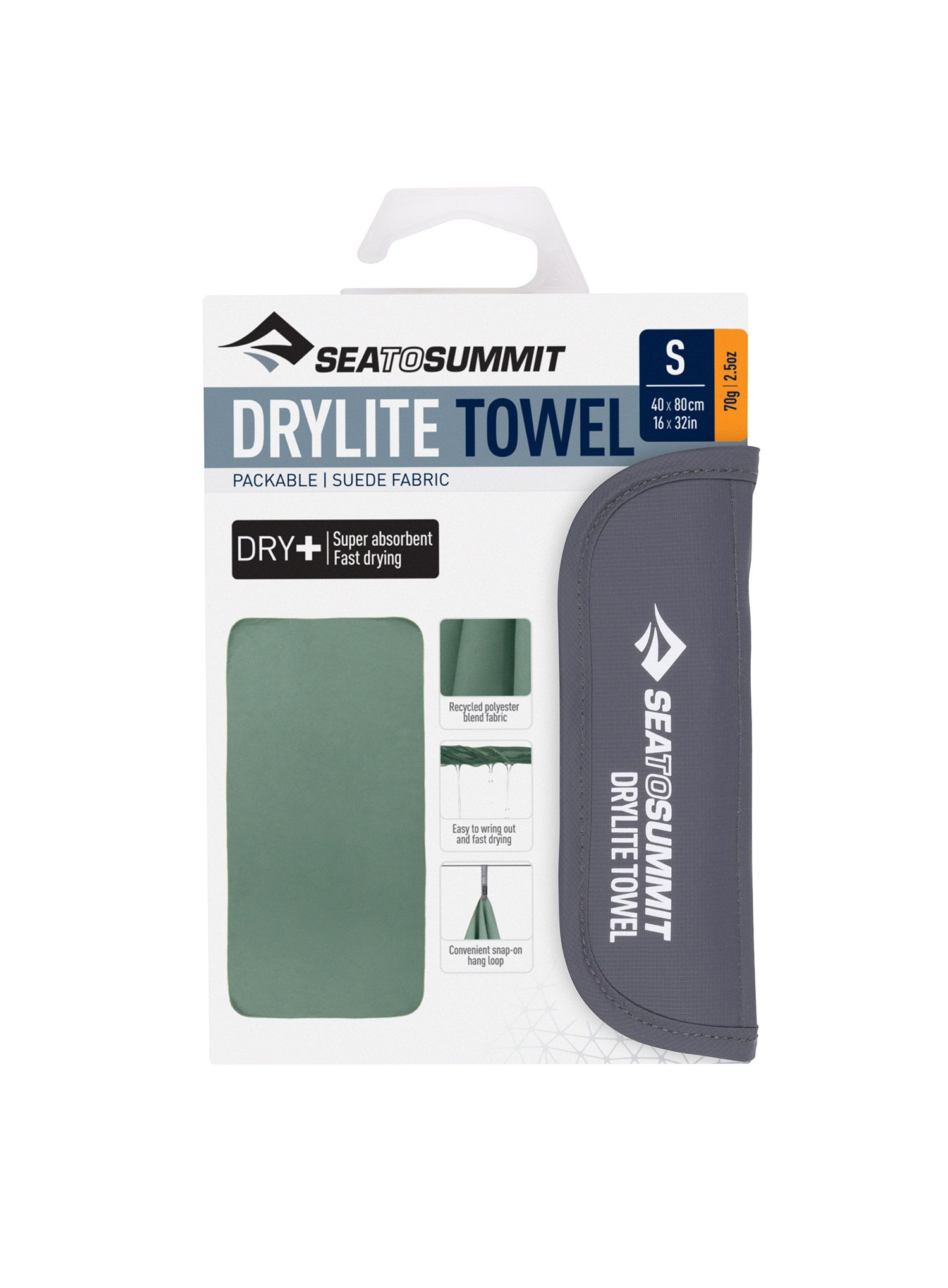 Rychleschnoucí ručník Sea To Summit DryLite Towel S - sage