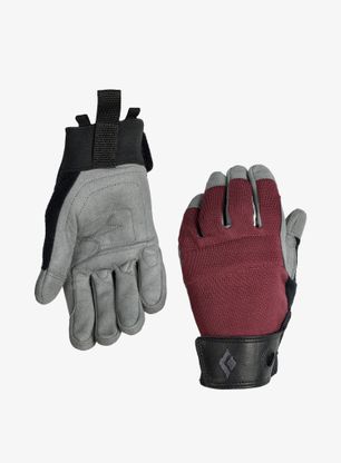 Rukavice pro jištění Black Diamond Crag Gloves dámské - bordeaux