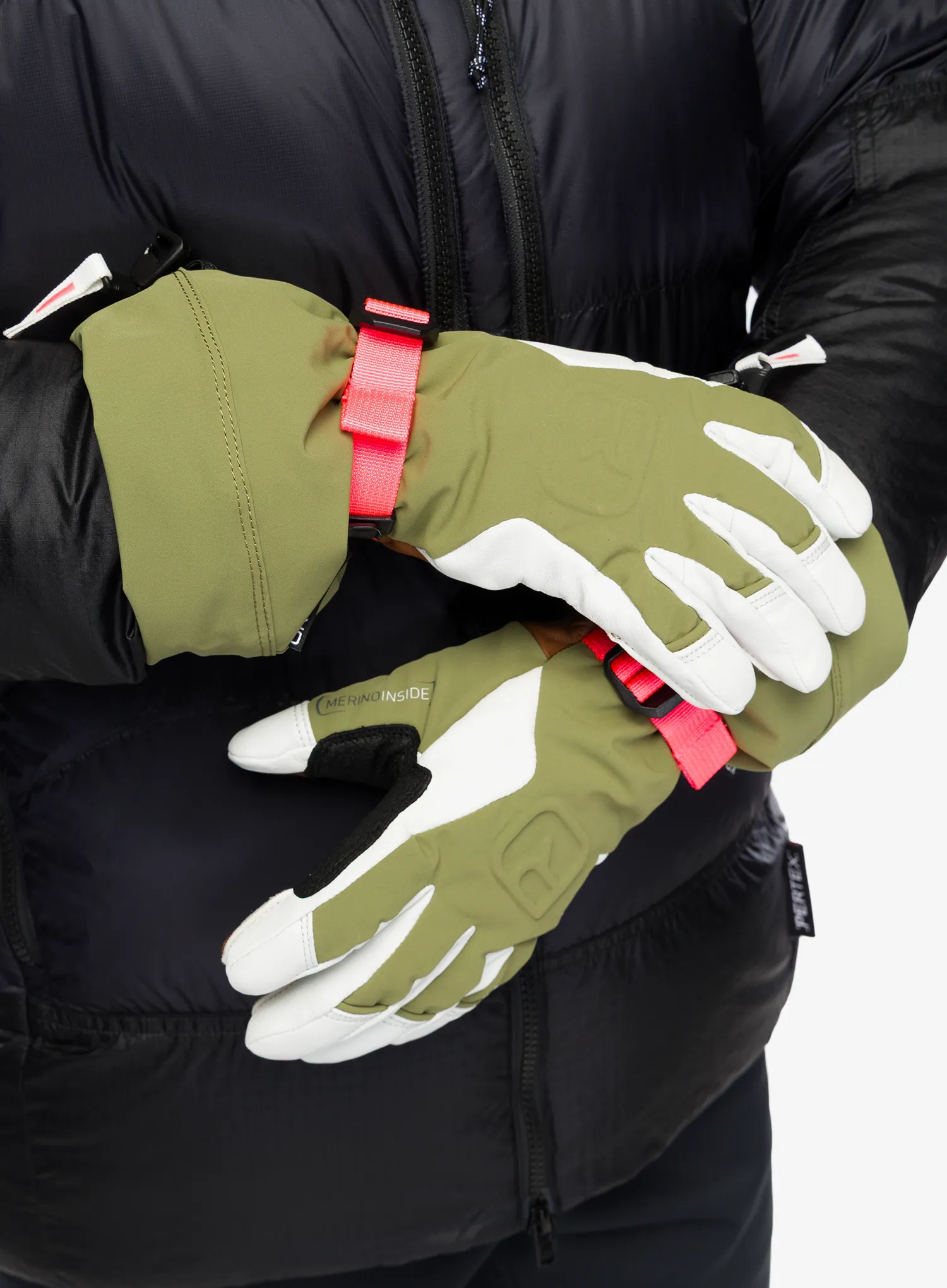Lyžařské rukavice dámské Ortovox Merino Freeride Glove - wild herbs