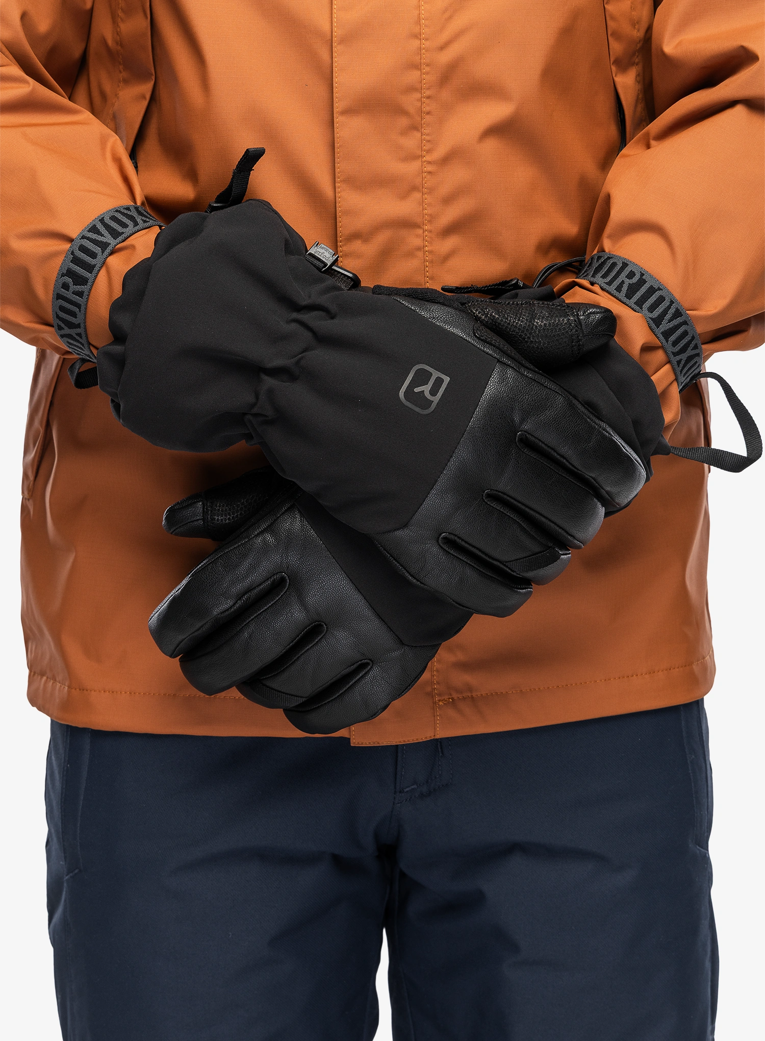 Lyžařské rukavice Ortovox Merino Freeride Glove - black raven/black
