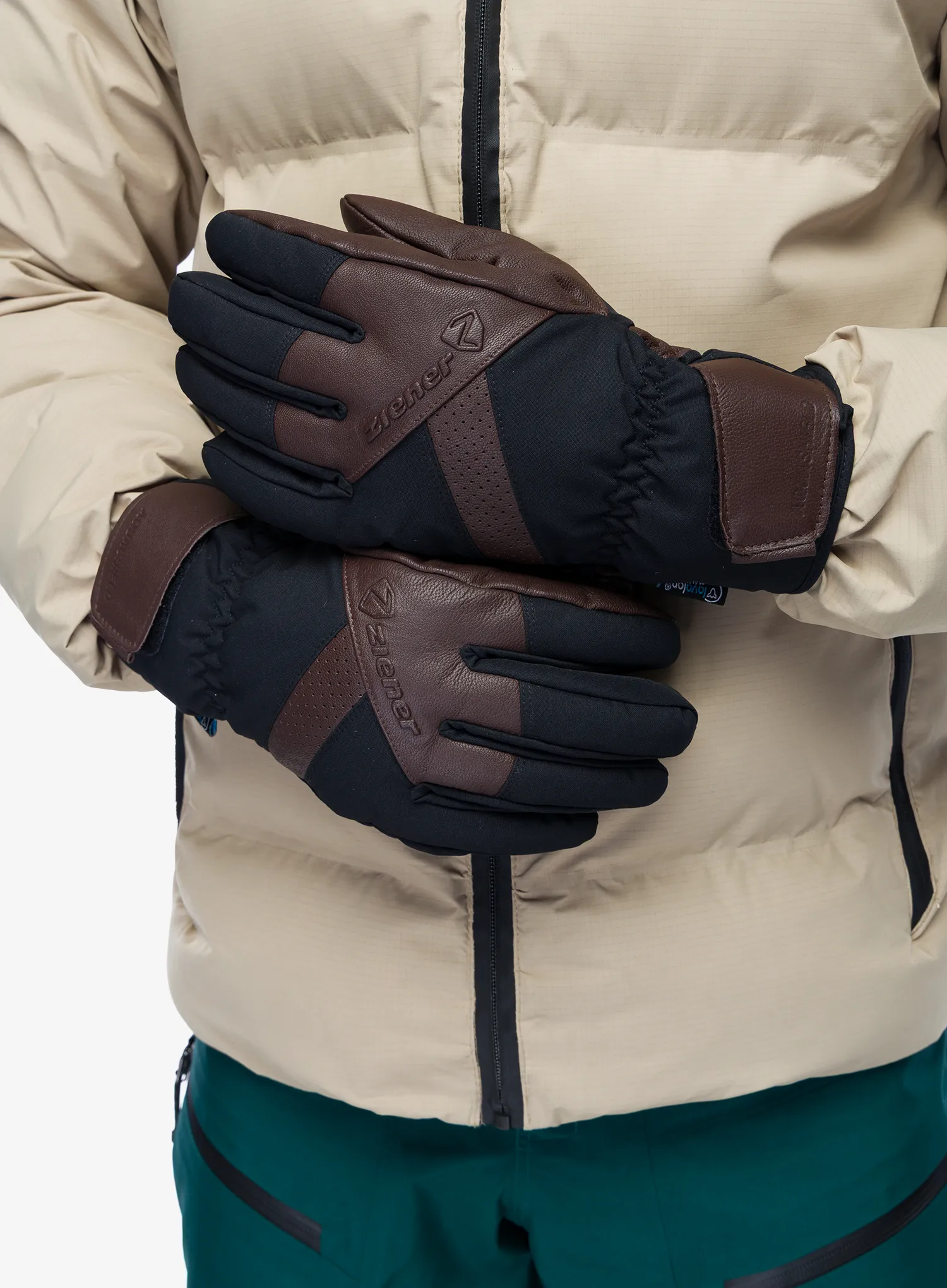 Lyžařské rukavice Ziener Getter AS AW Glove - dark brown